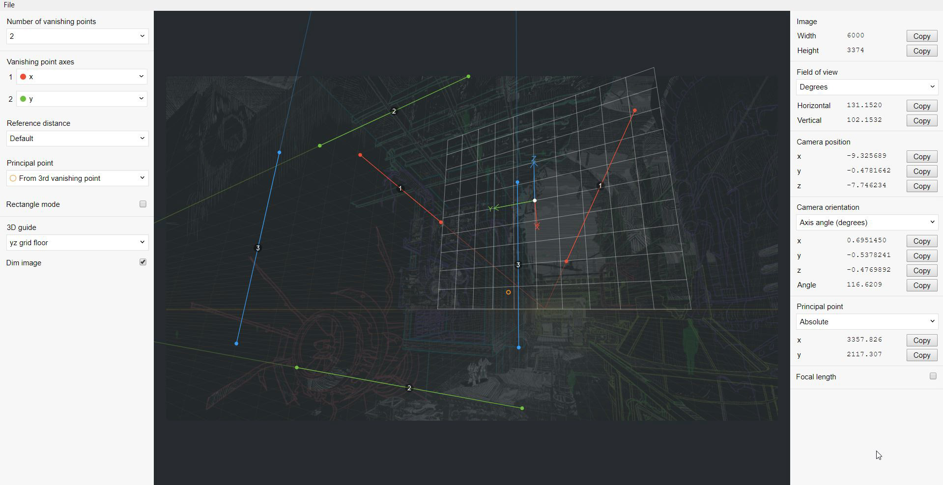 Establishing concept: using fSpy to create a camera matched with the concept art