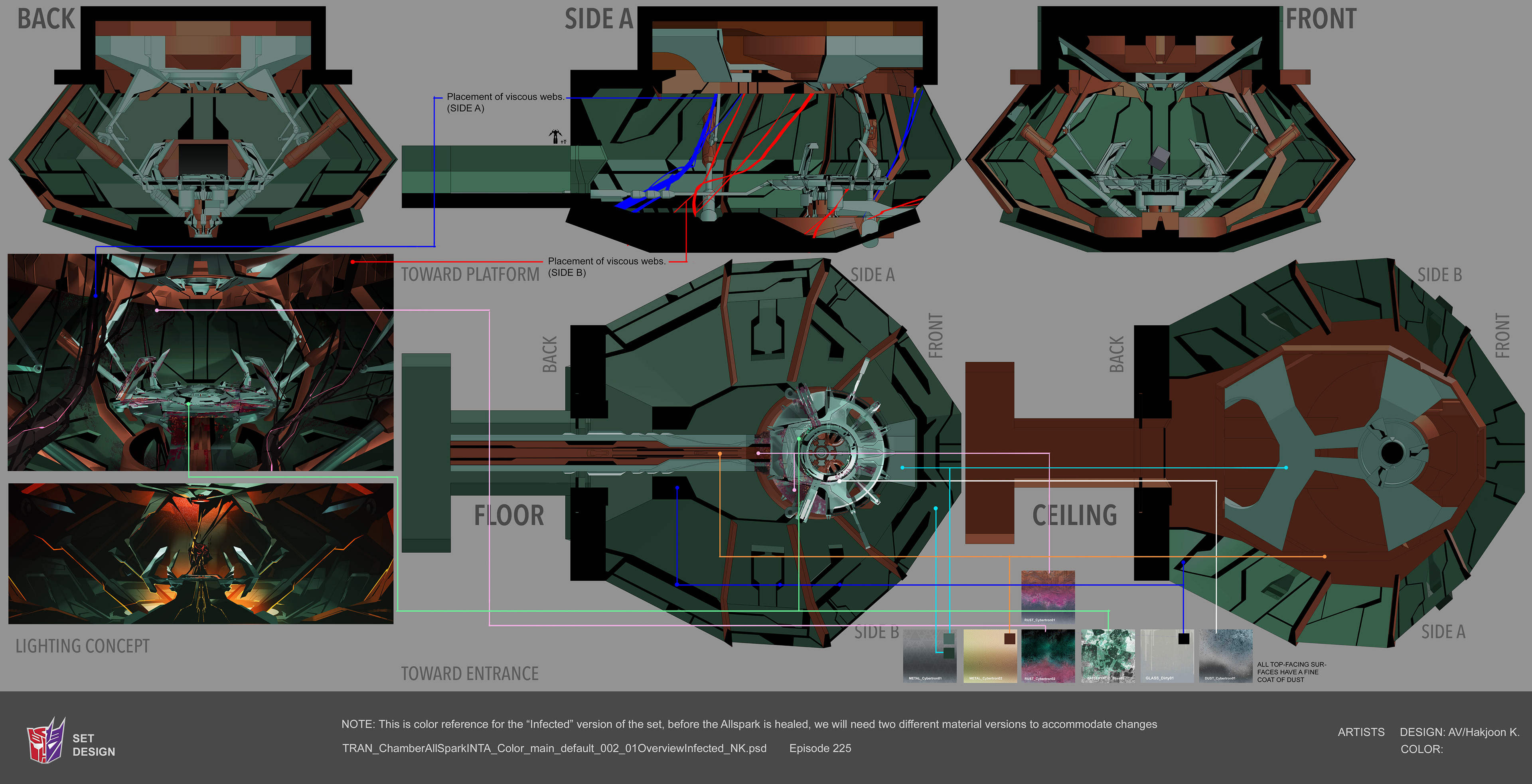 Color breaks by Jermaine Jose, paint and web placement by me