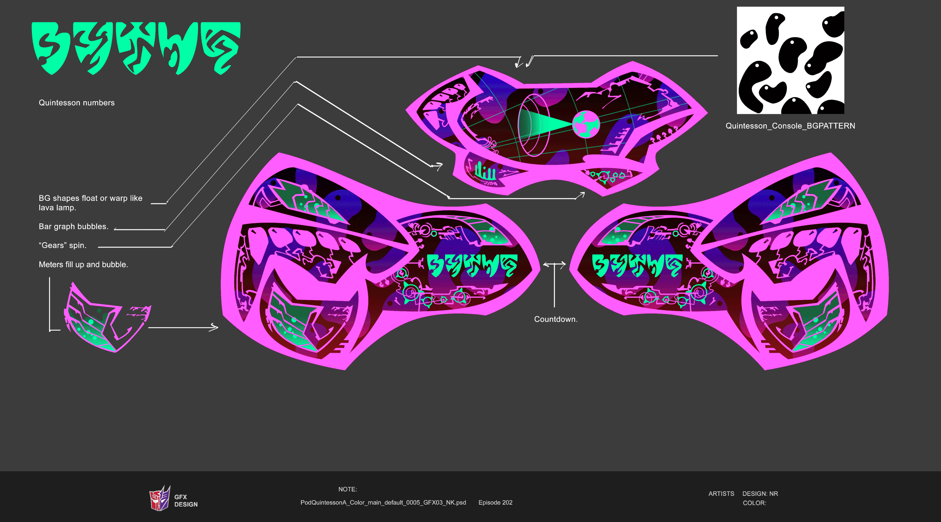 (GIF to test motion) Design by Nick Roche; color by Jermaine Jose and me; motion notes by me.