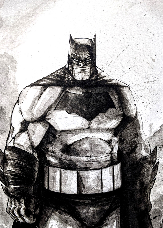 Mix Média : pencil, ink, ink wash on 11x14 water color board.