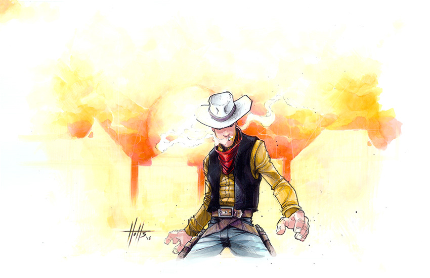 Mix Média : pencil, ink and water color on 11x14 water color board.