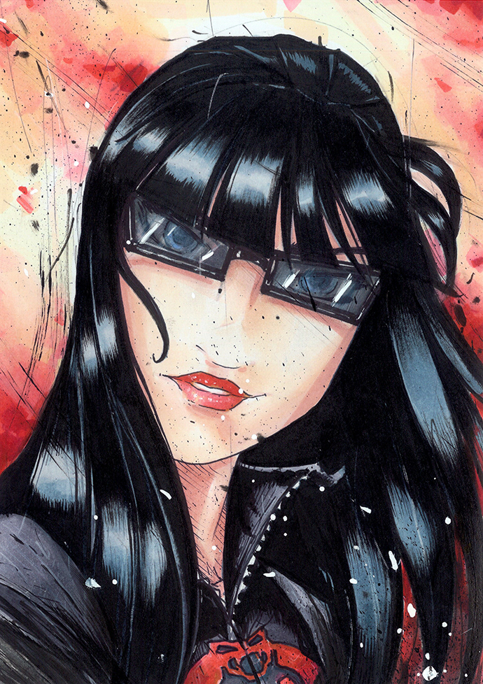 Mix Média : pencil, ink, marker on bristol board.