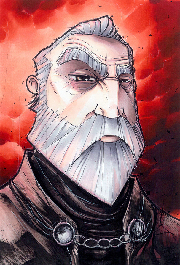 Mix Média : pencil, ink, marker on bristol board.