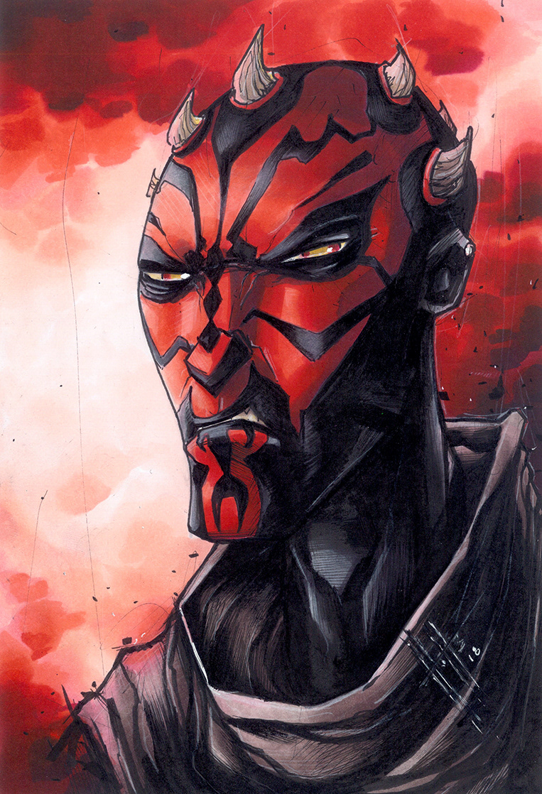 Mix Média : pencil, ink, marker on bristol board.