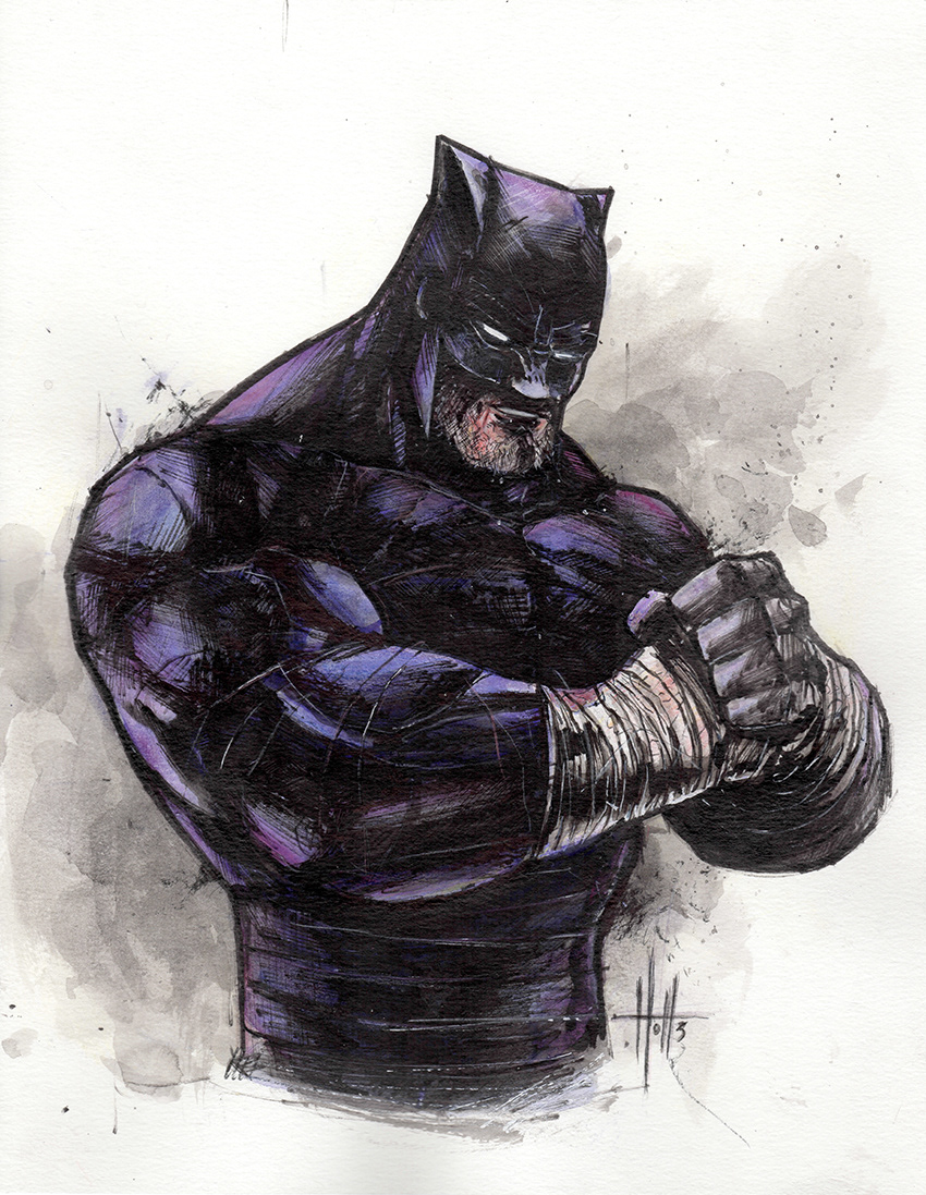 Mix Média : pencil, ink, ink wash and water color on 11x14 water color board.