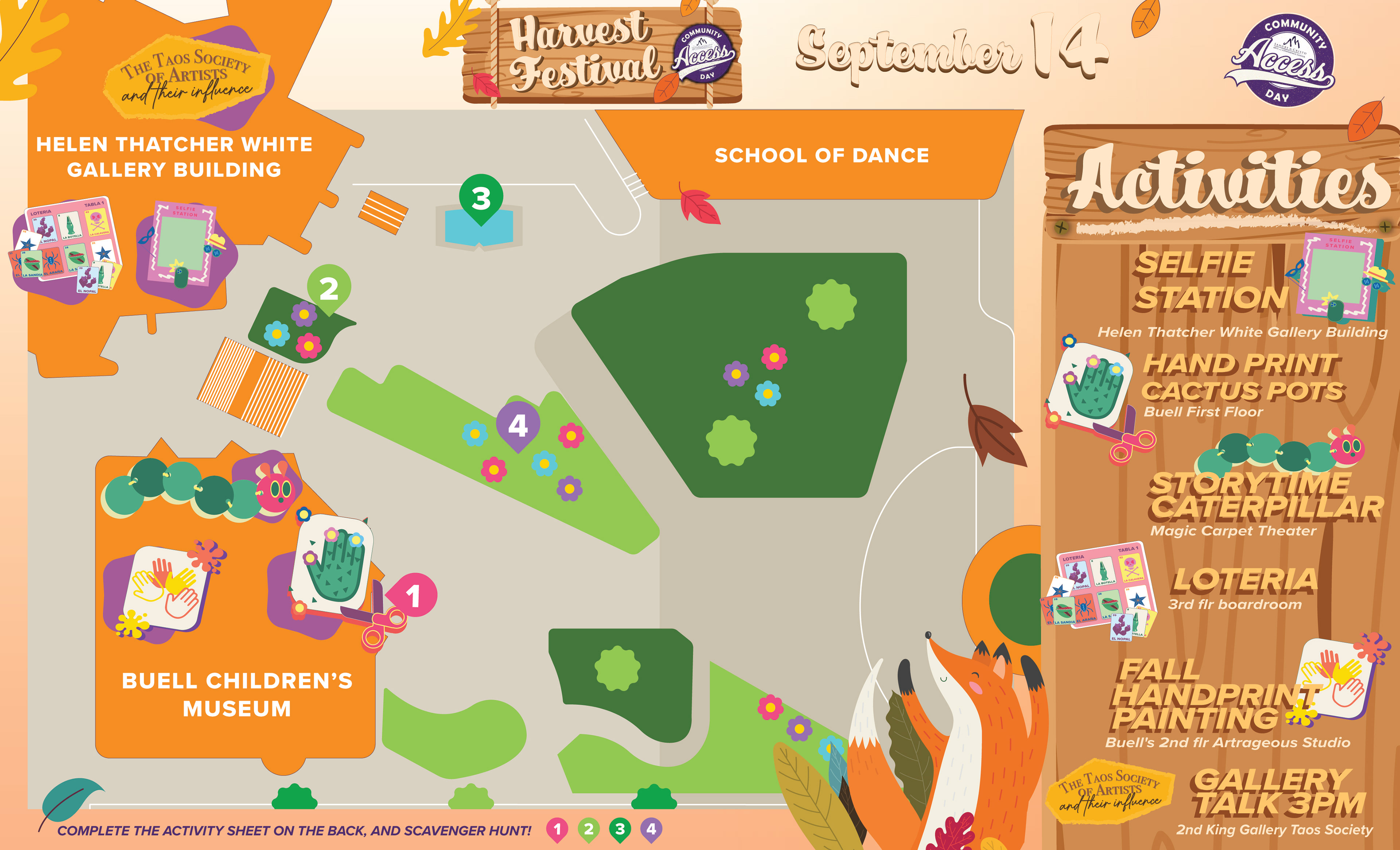 Harvest Festival - Community Access Day 2024 | Map - Activity Sheet 8.5x14