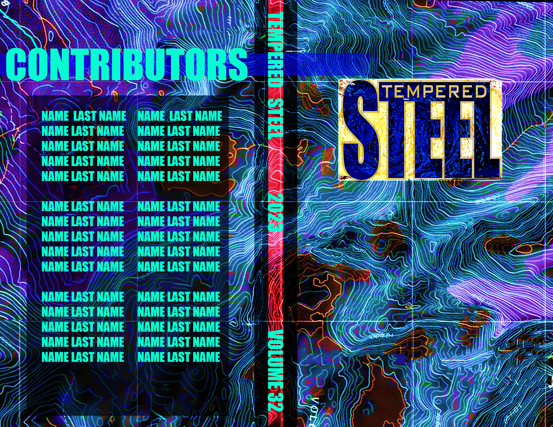 Title: Tempered Steel book cover design | 2023 (school project)