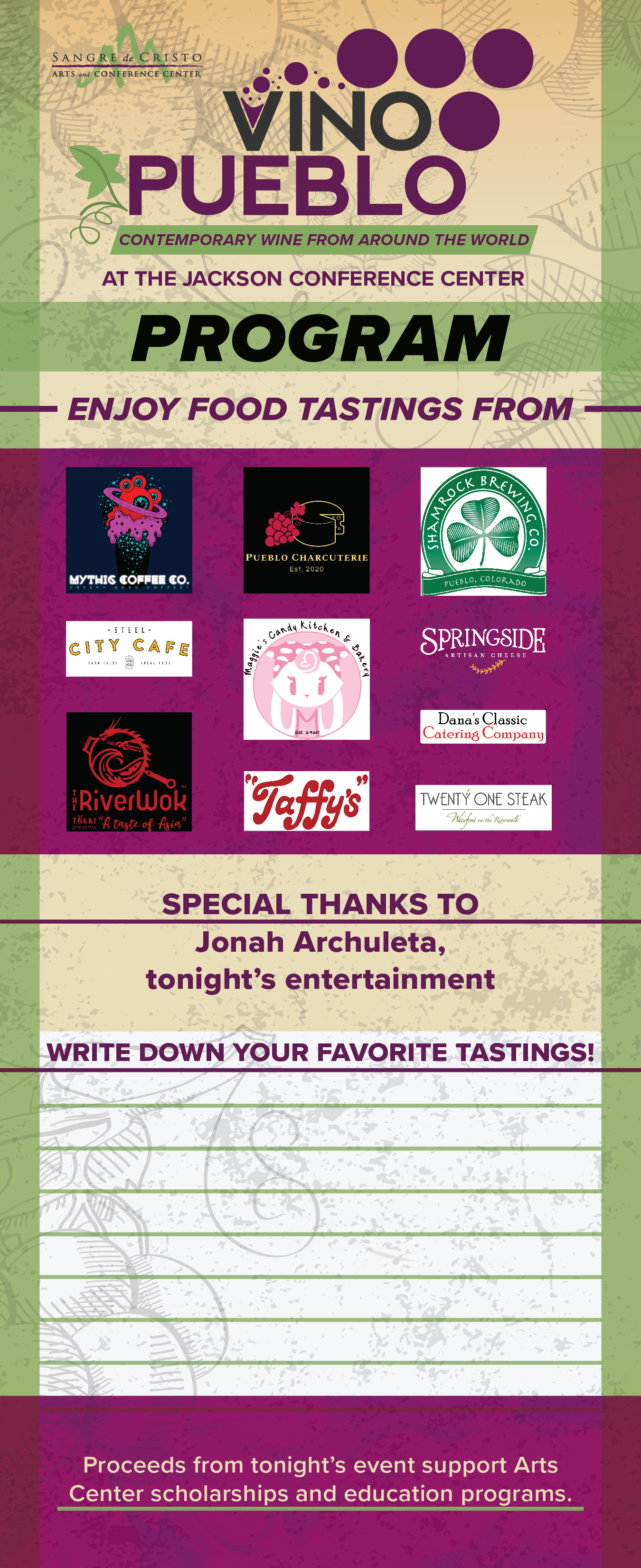 Vino Pueblo Program front