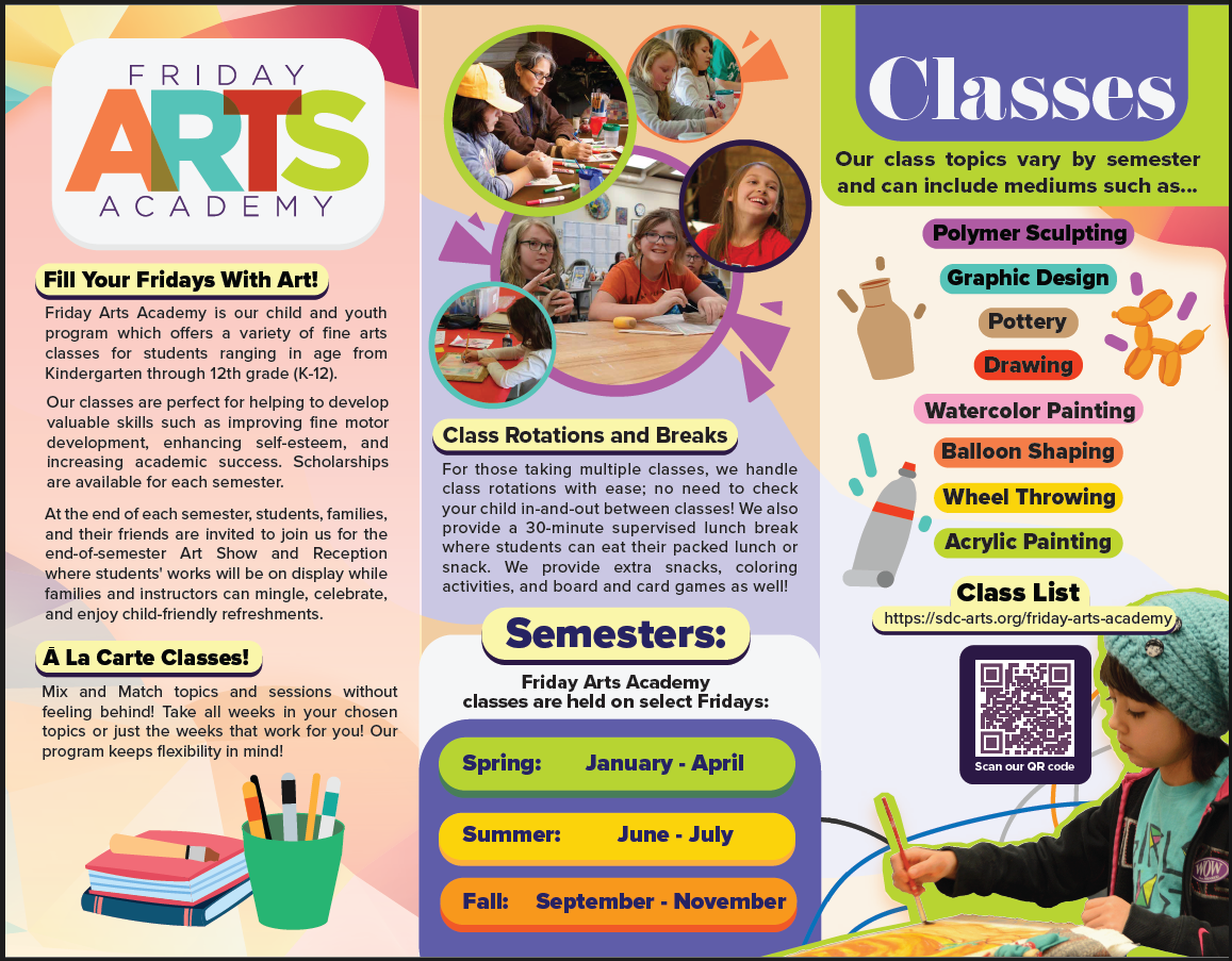 SDC Friday Arts Academy Brochure Inside Cover
