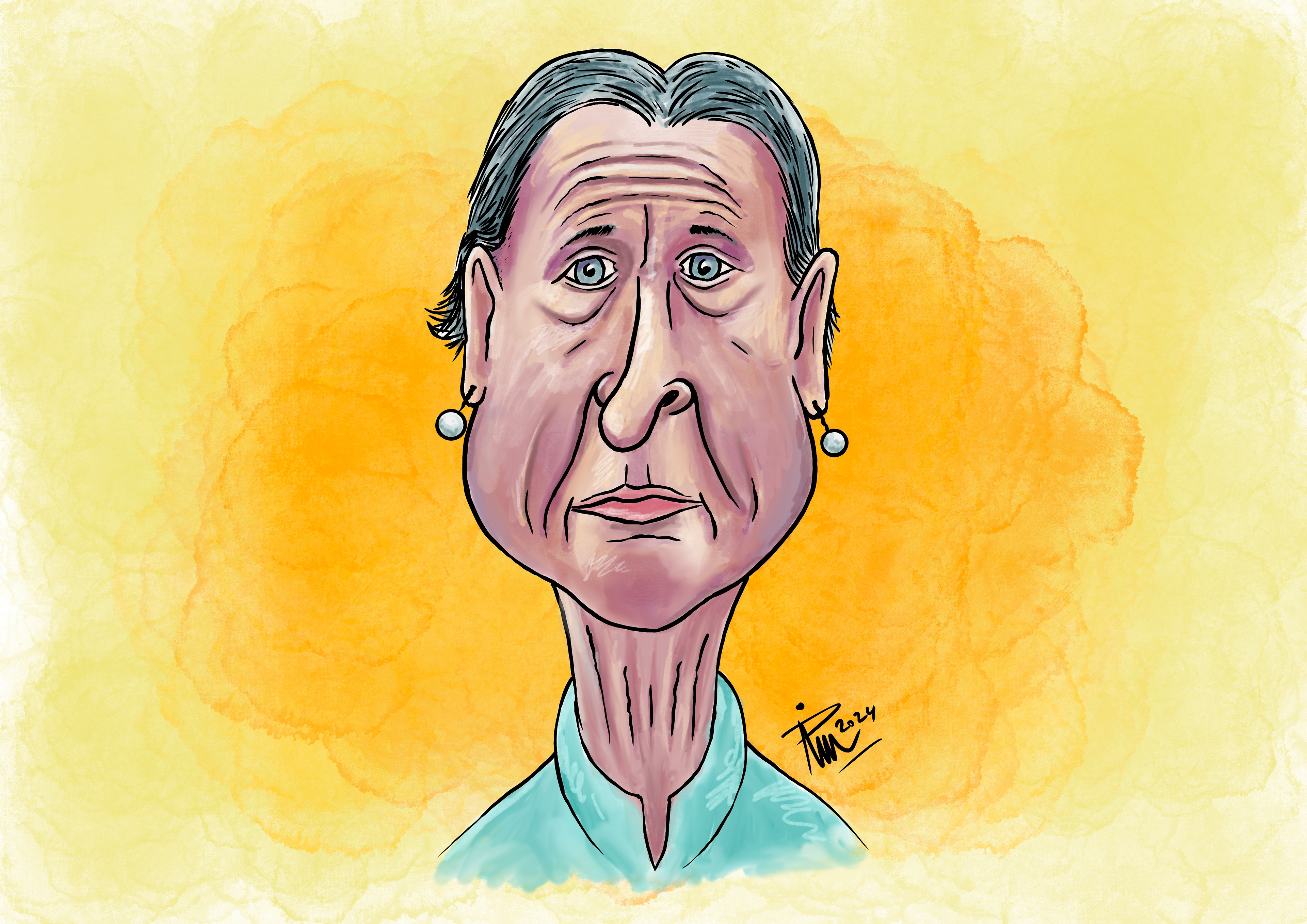 Karikatuur minister van asielbeleid