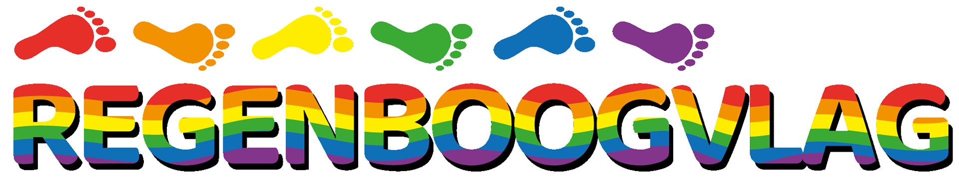 Logo Voeten Regenboogvlag