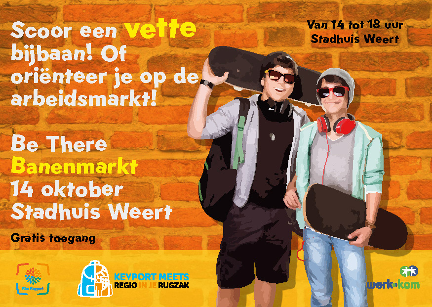 Flyer ontwerp Banenmarkt Scholieren 2022