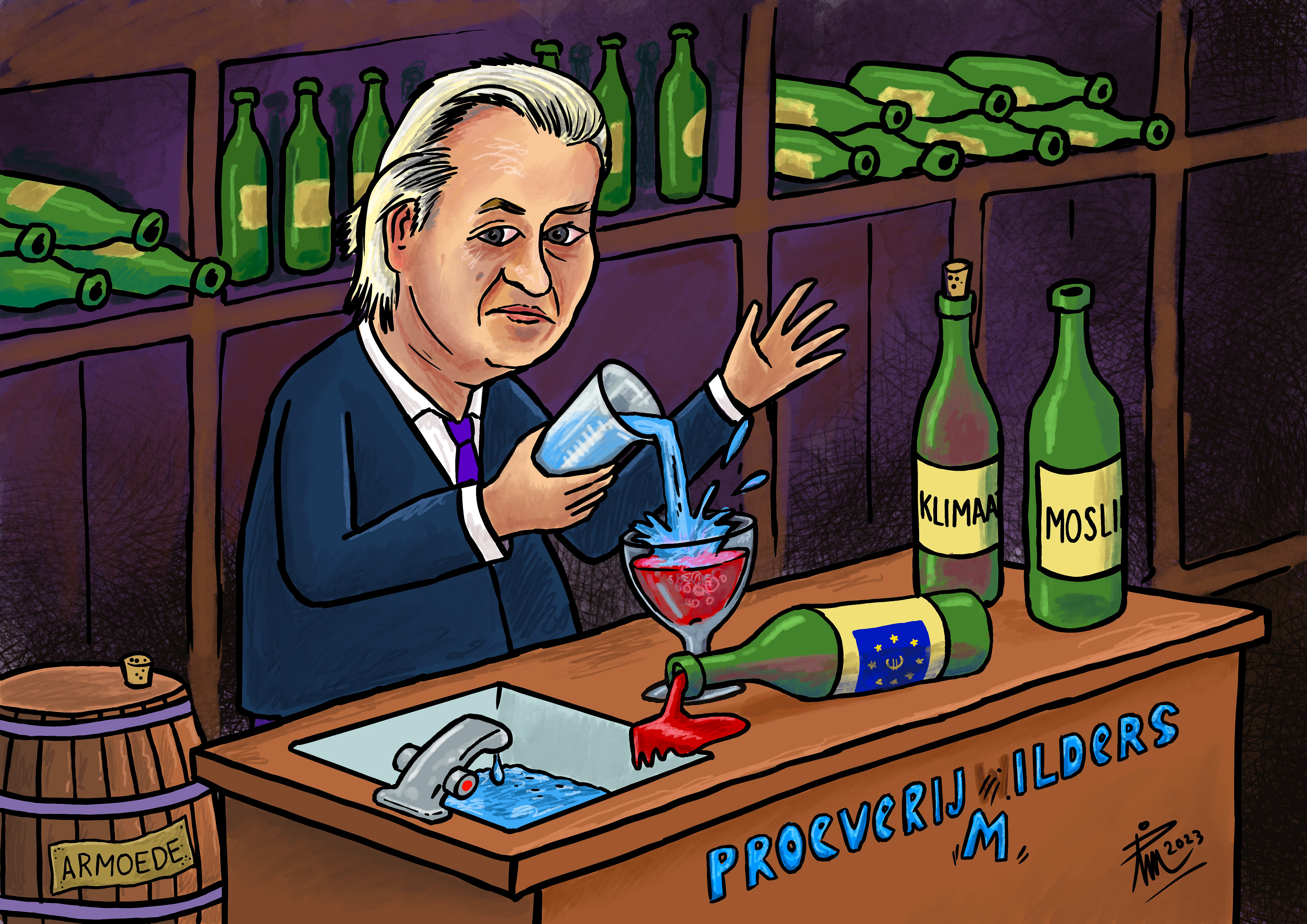 Wilders gaat voor water bij de wijn en wordt Milder