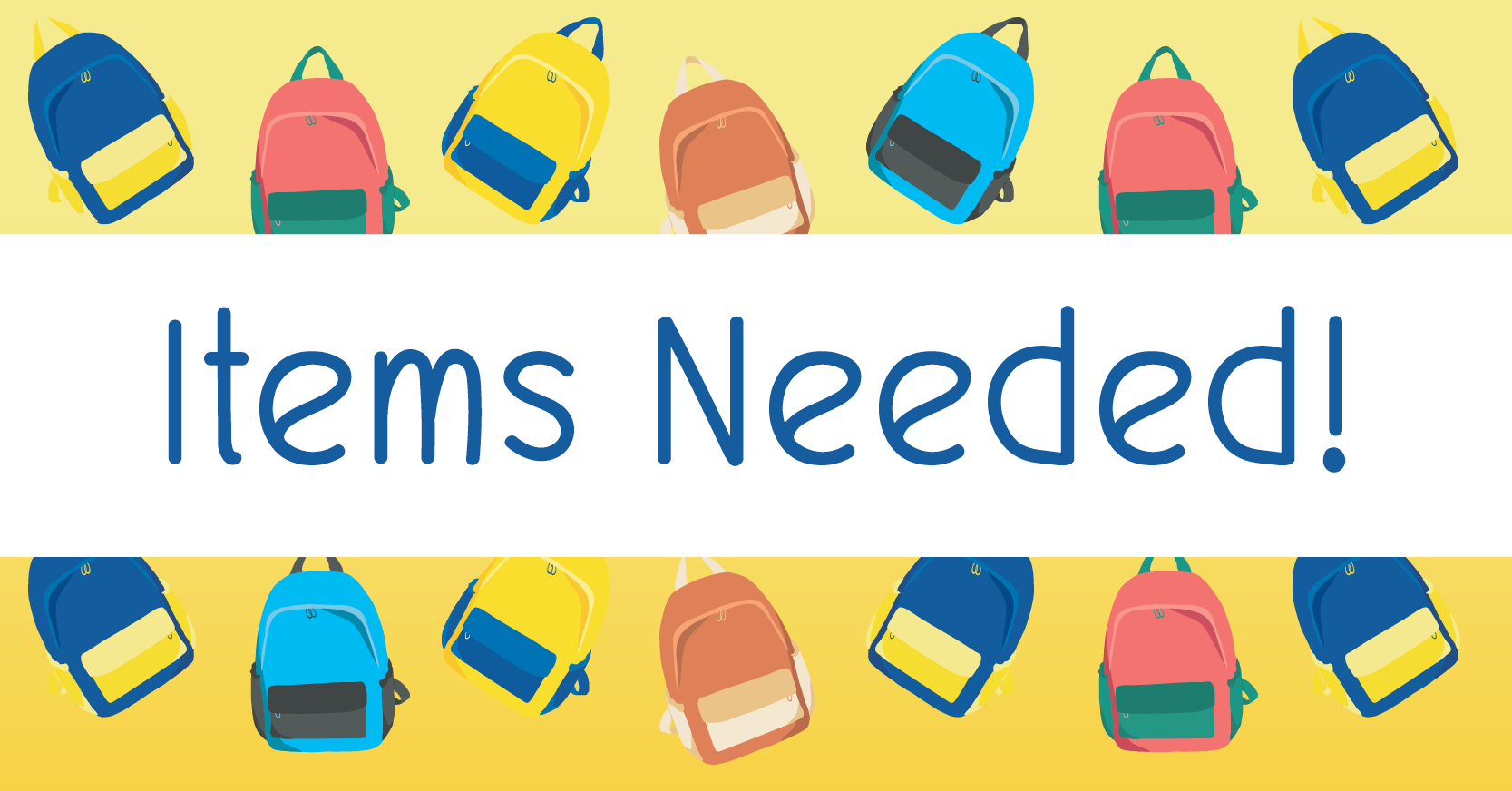 "Items Needed!" Social Post Graphic