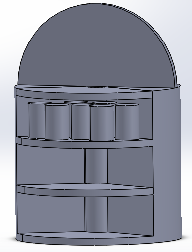 SolidWorks point of purchase with containers