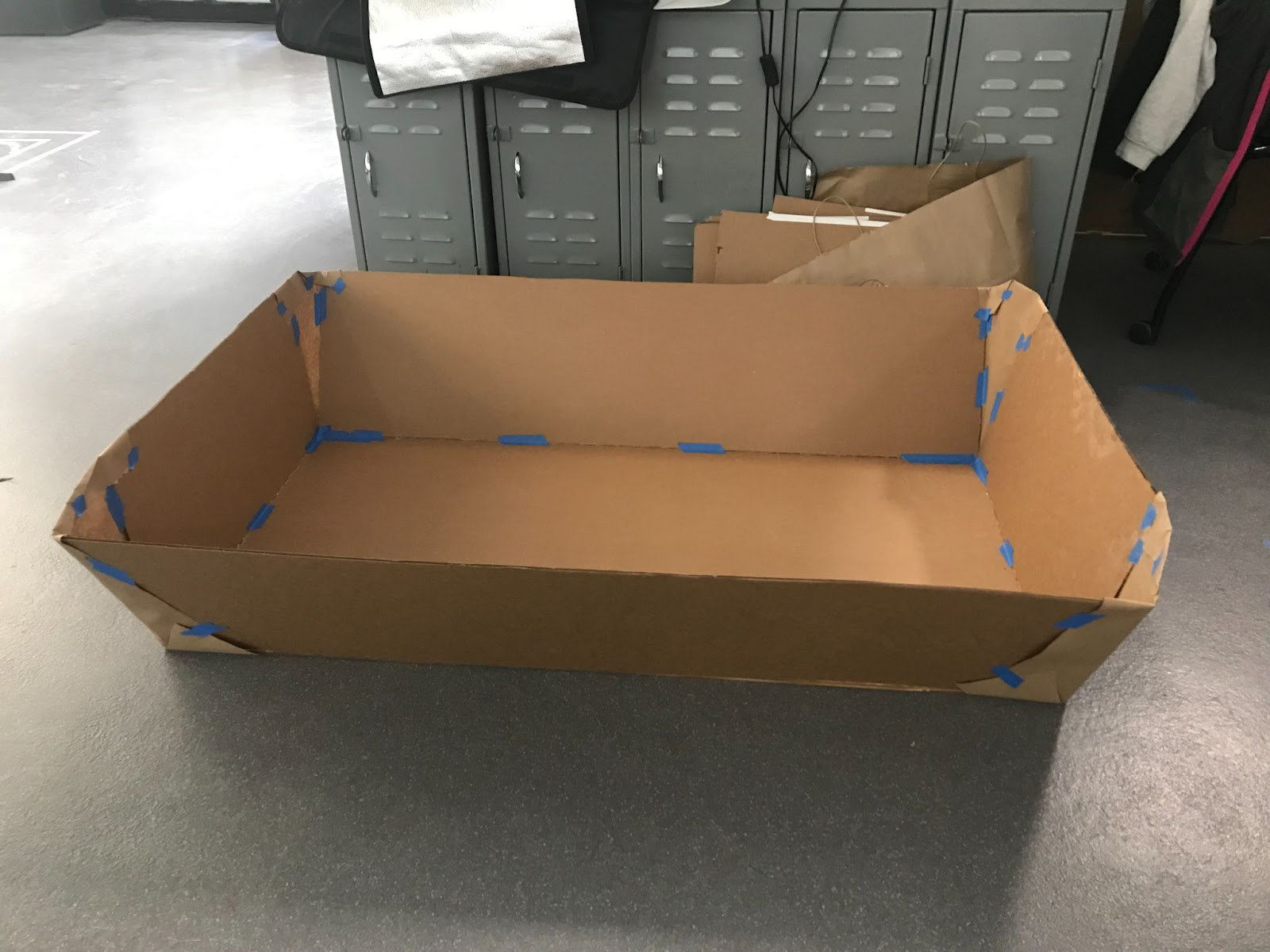 Cardboard prototype for scale