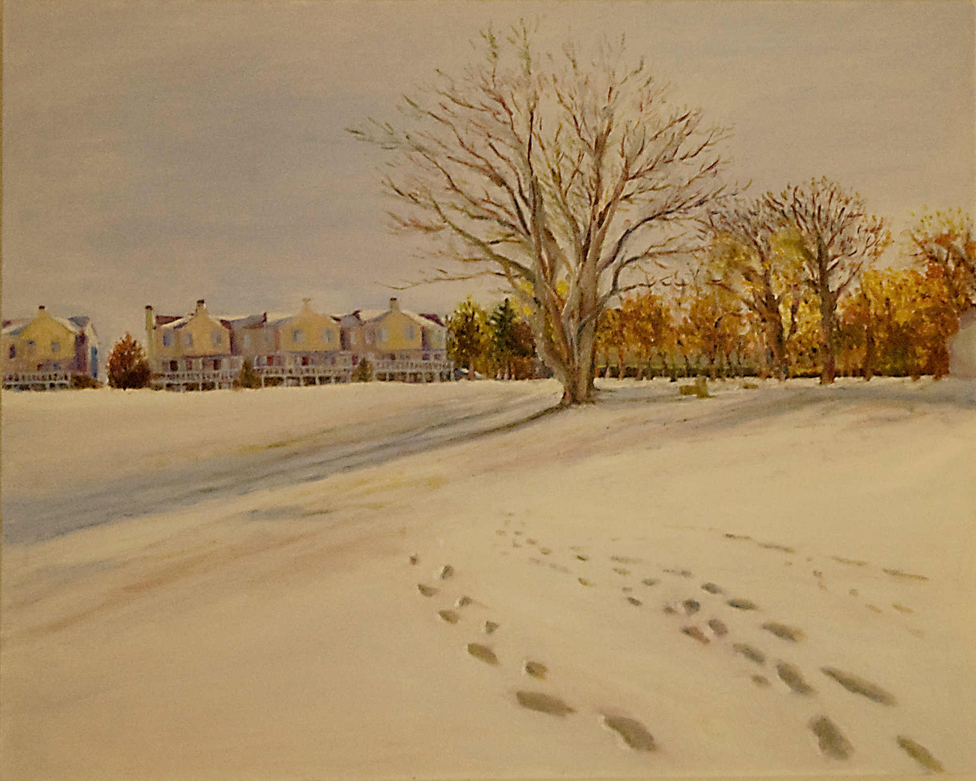 Footsteps in the Snow, 30" x 40"
