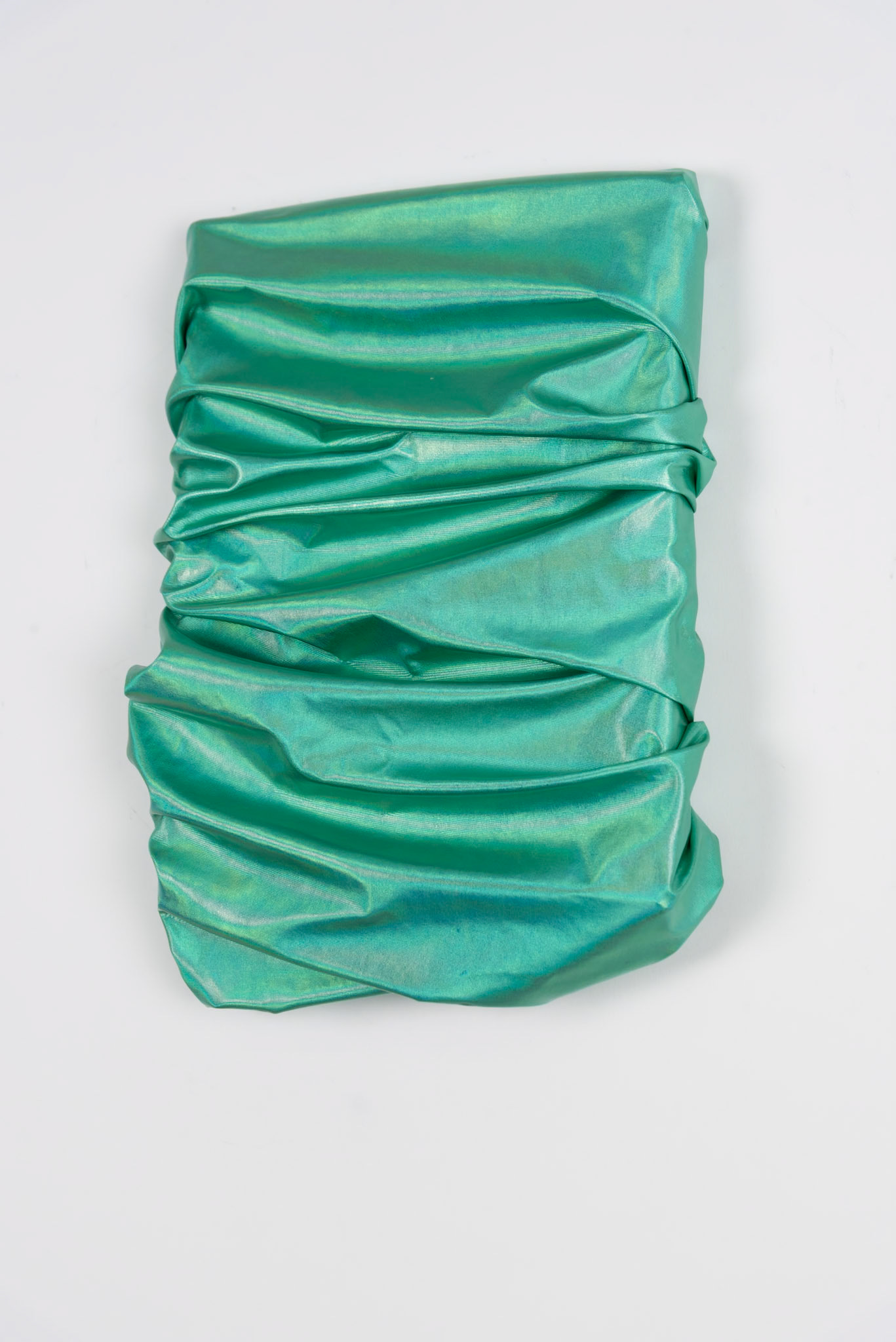 türkis #3 |2024  Folienjersey auf Leinwand ca.29x21x6cm
