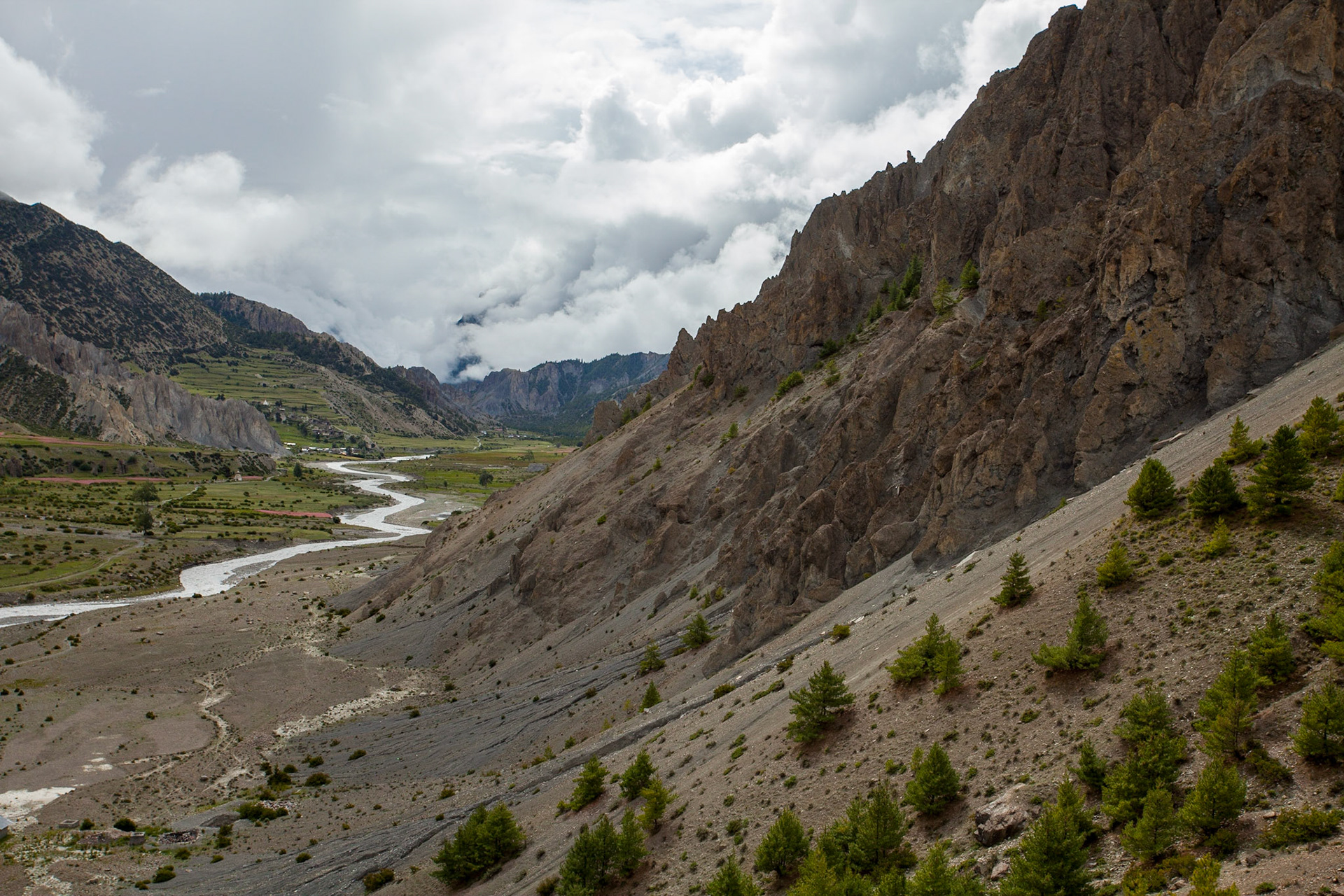 August, 14, 2014 - Views to the valley from Manang
