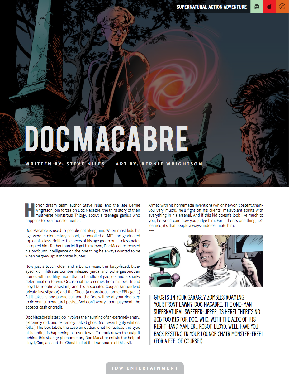 One Sheet for Doc Macabre
