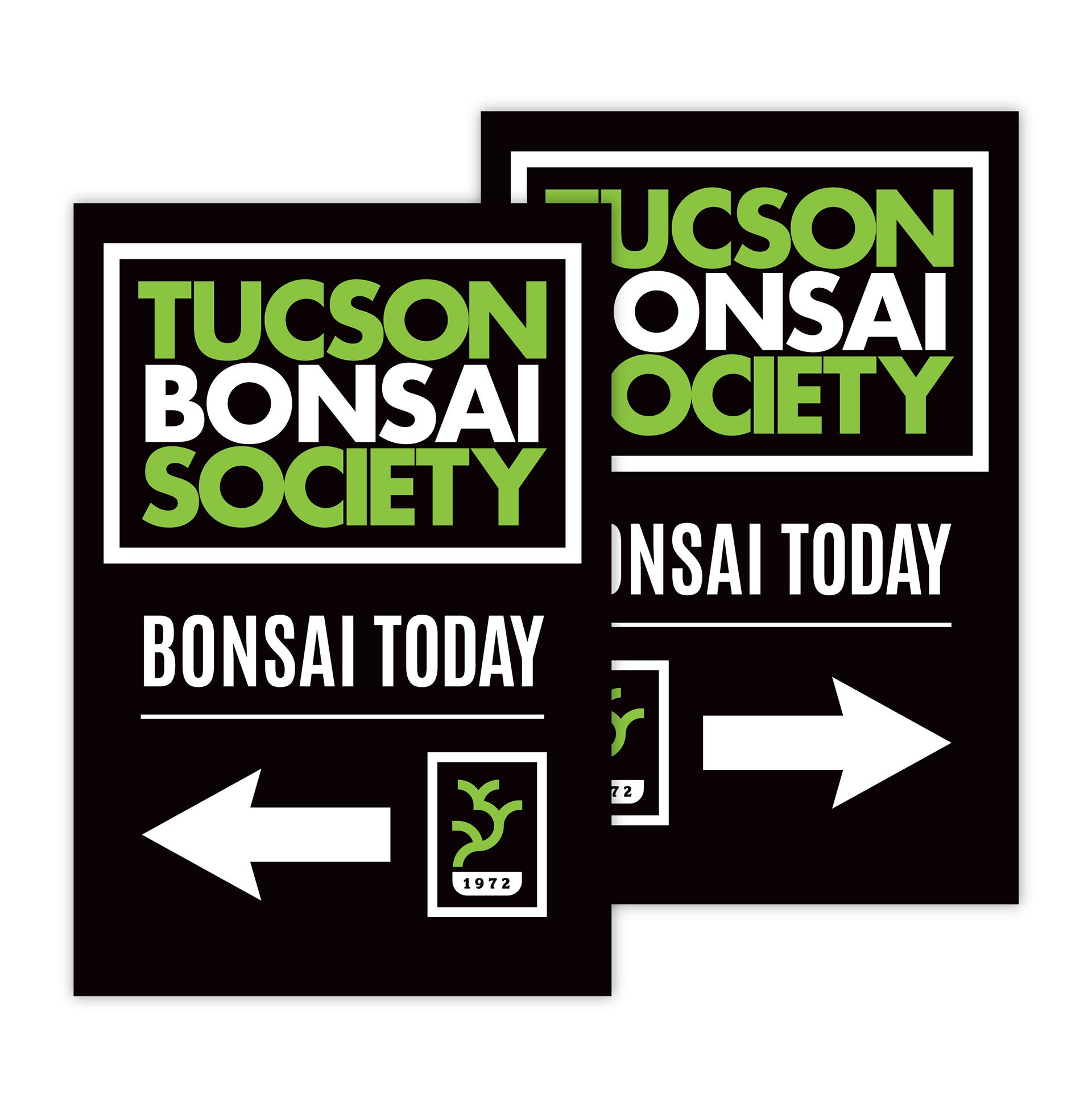 Directional sign for bonsai event.