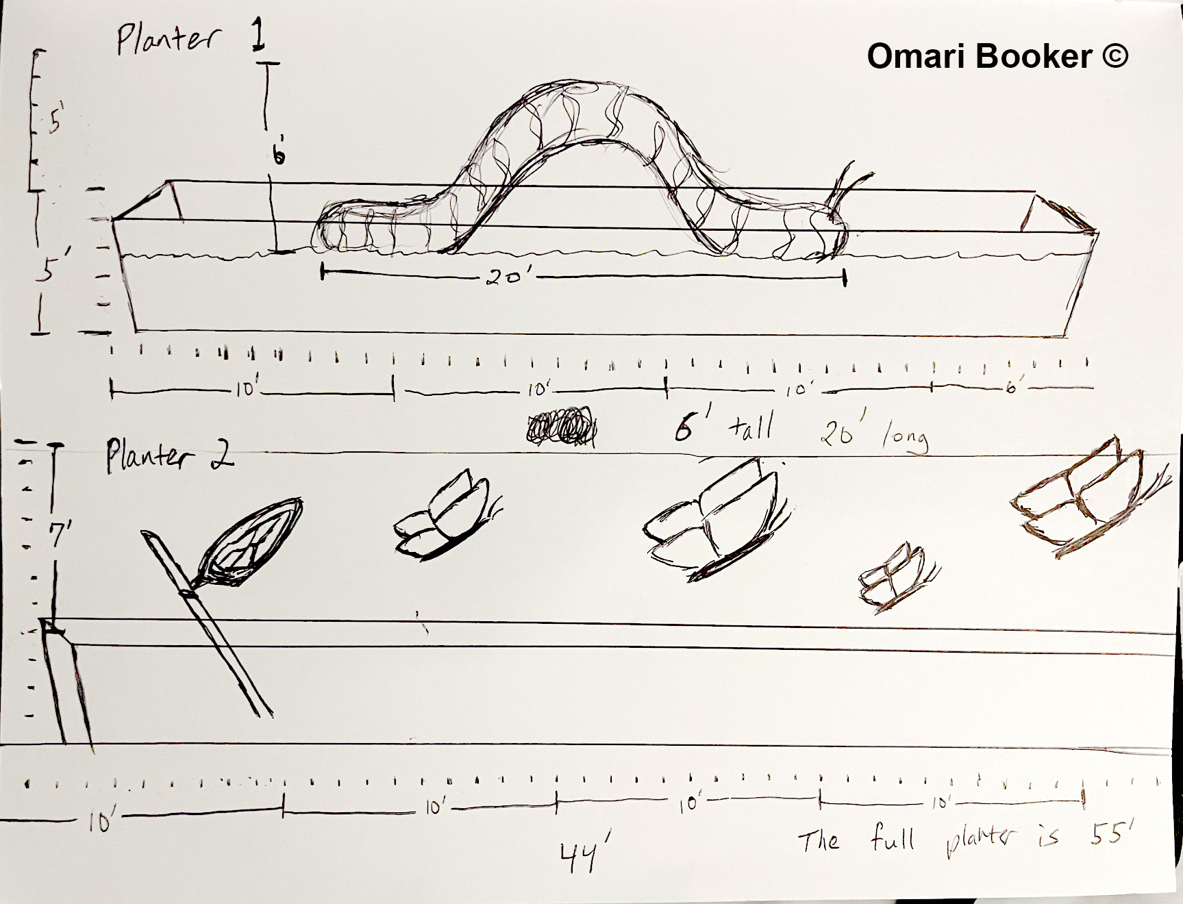  Concept drawing | Omari Booker