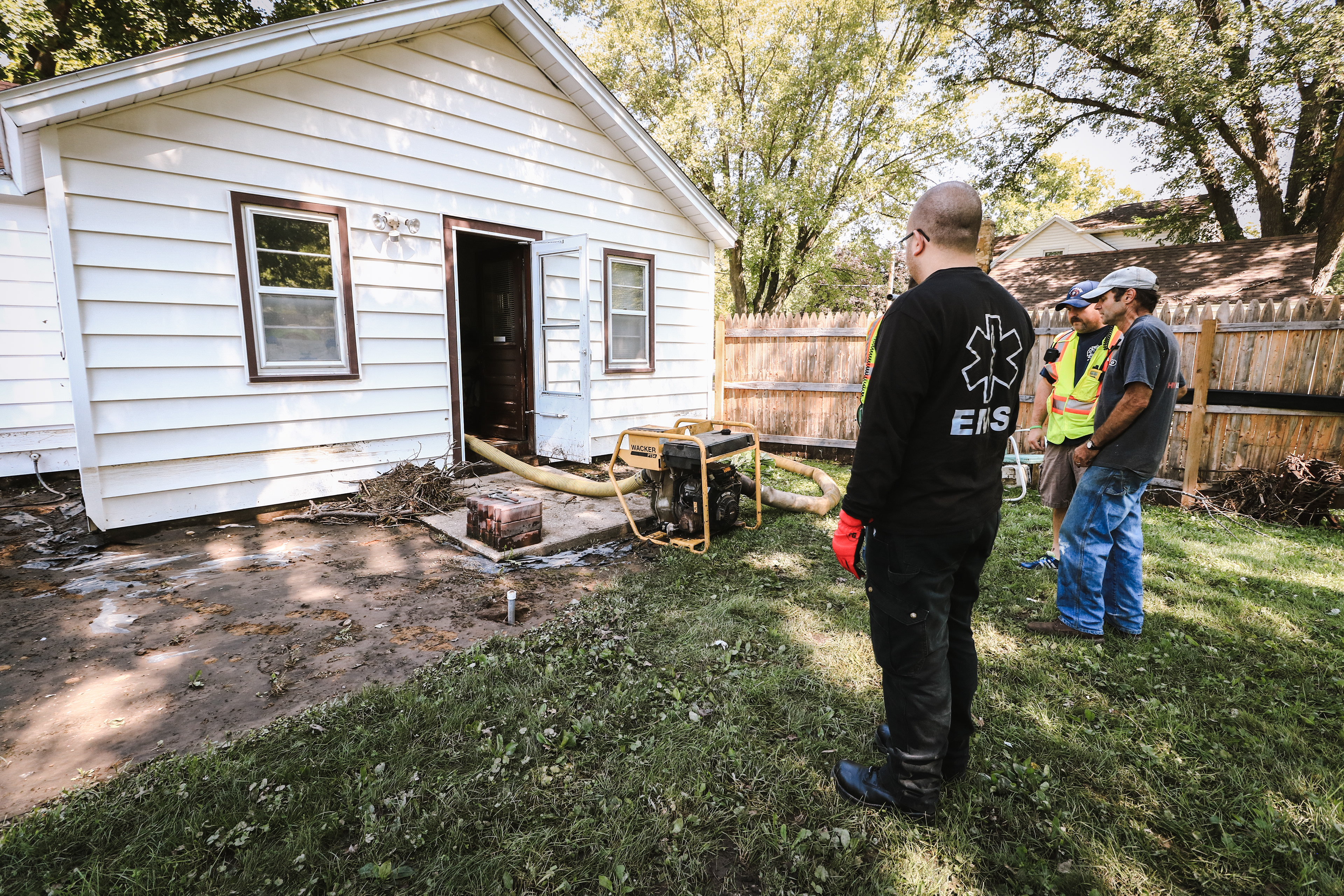 The Mazomanie Fire Department went to every home following the floods to pump out residents basements.