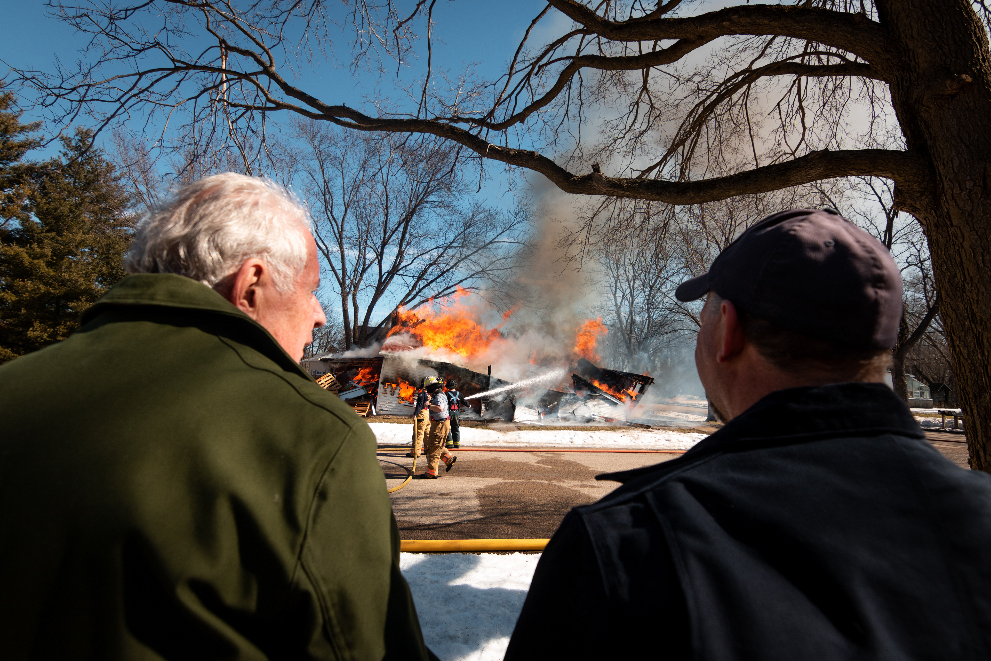 (L to R) Jim Craney and his nephew, Jesse Duhr, discuss the future of the property.