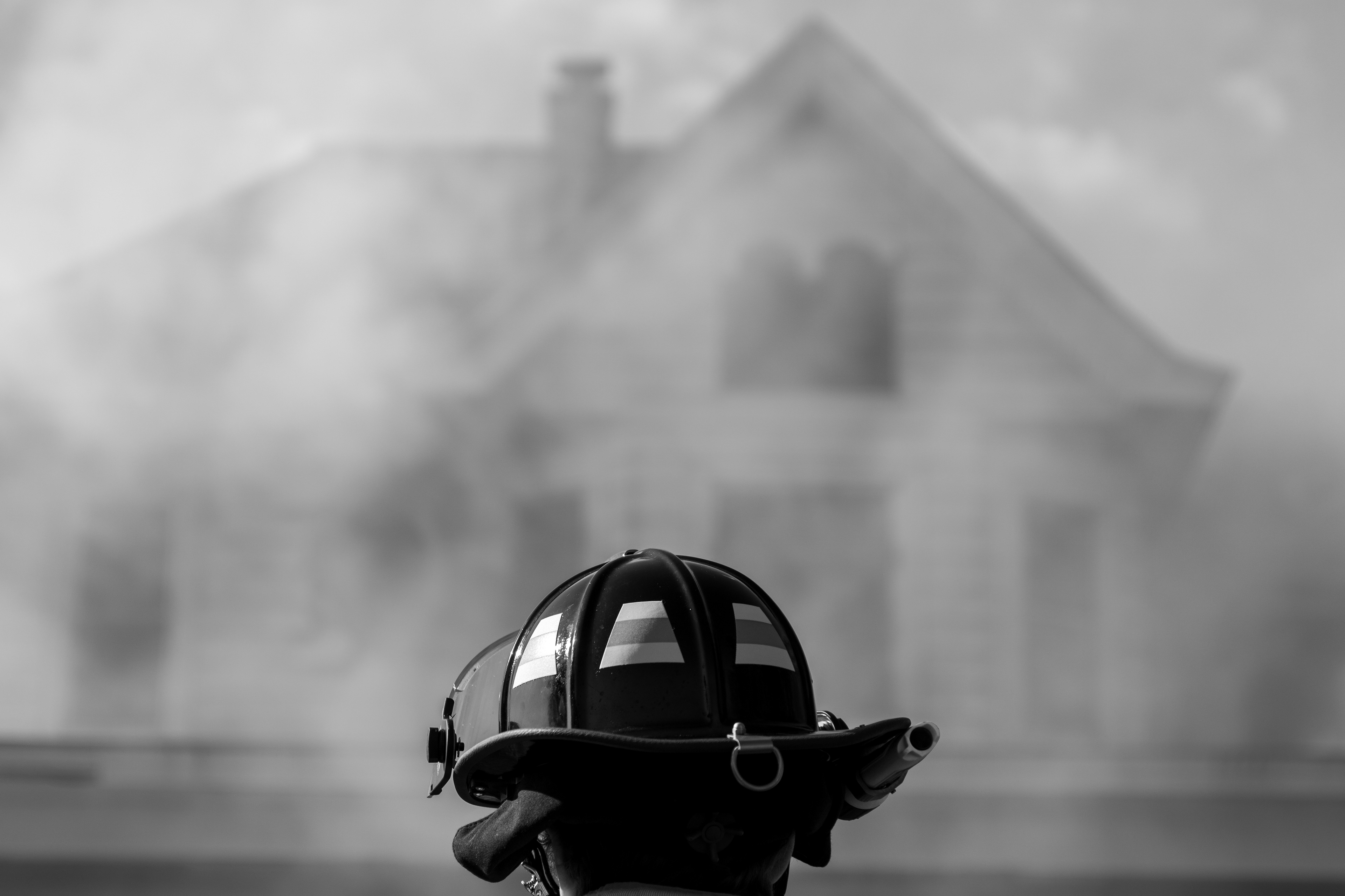 Cross Plains firefighter, Brett Sarbacker, maintains a close eye on the burn.