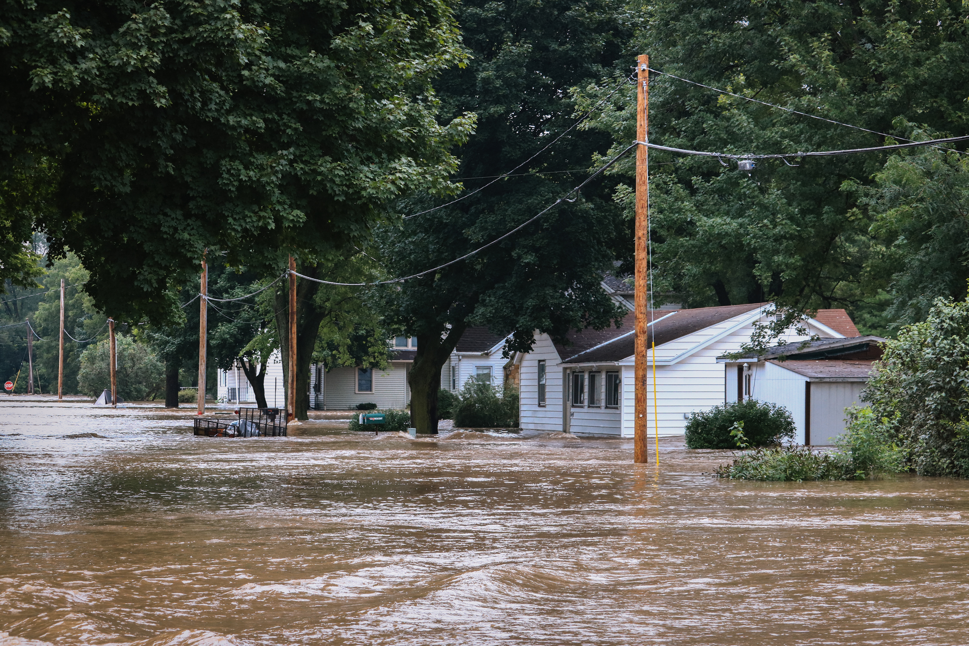 Cramer Street floods from Hudson clear up to Crescent Street.