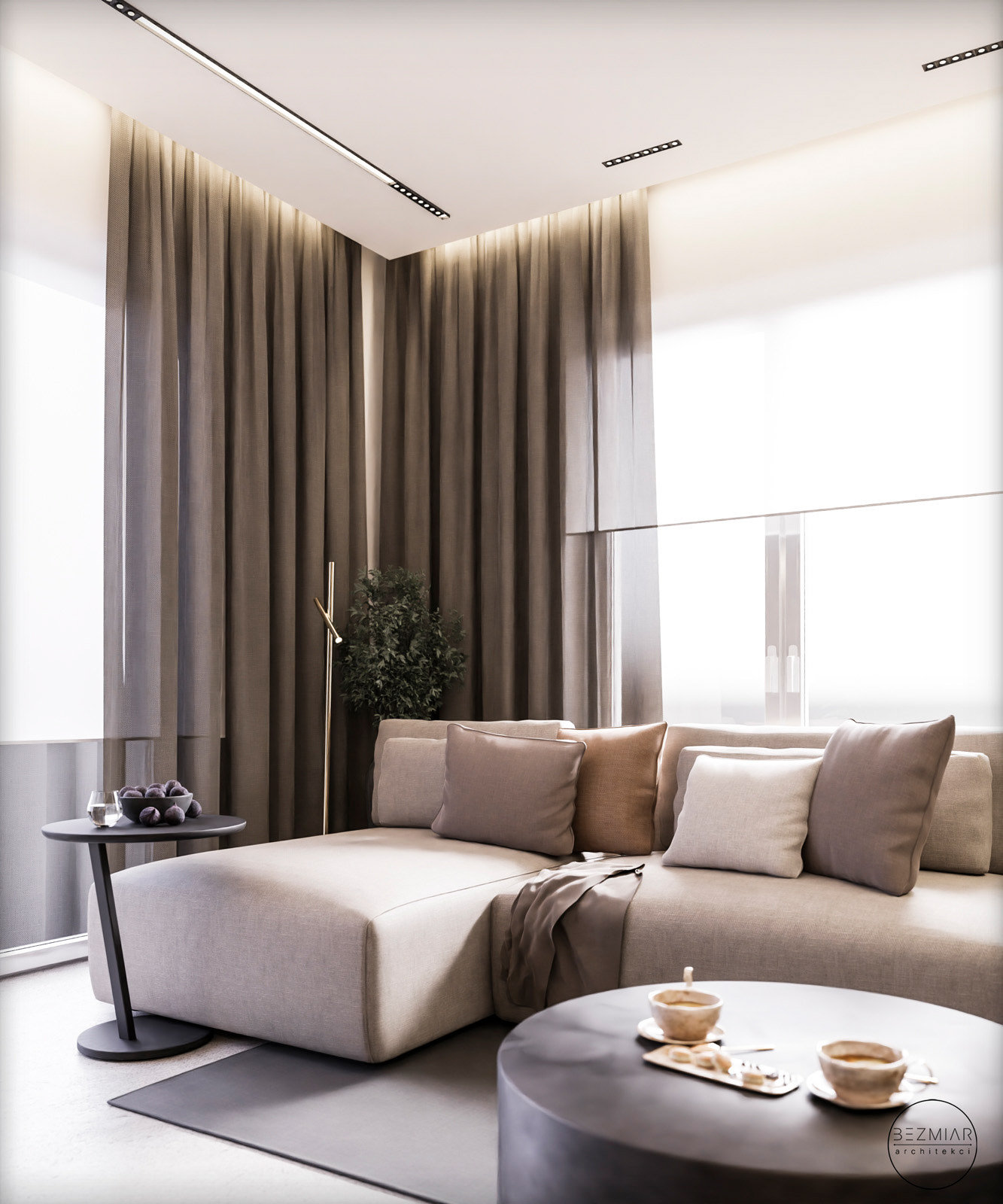 Caffee latte apartment for Bezmiar Architects