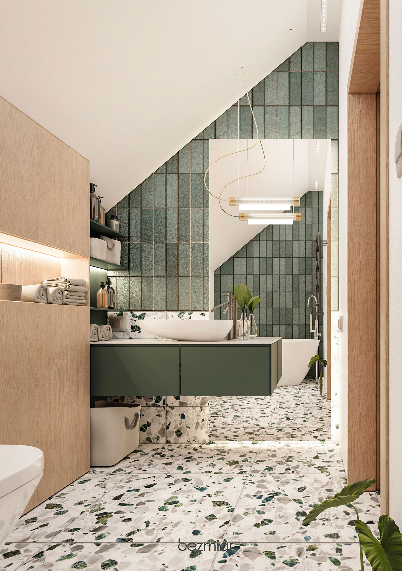 Frame house interior for Woodenfactory