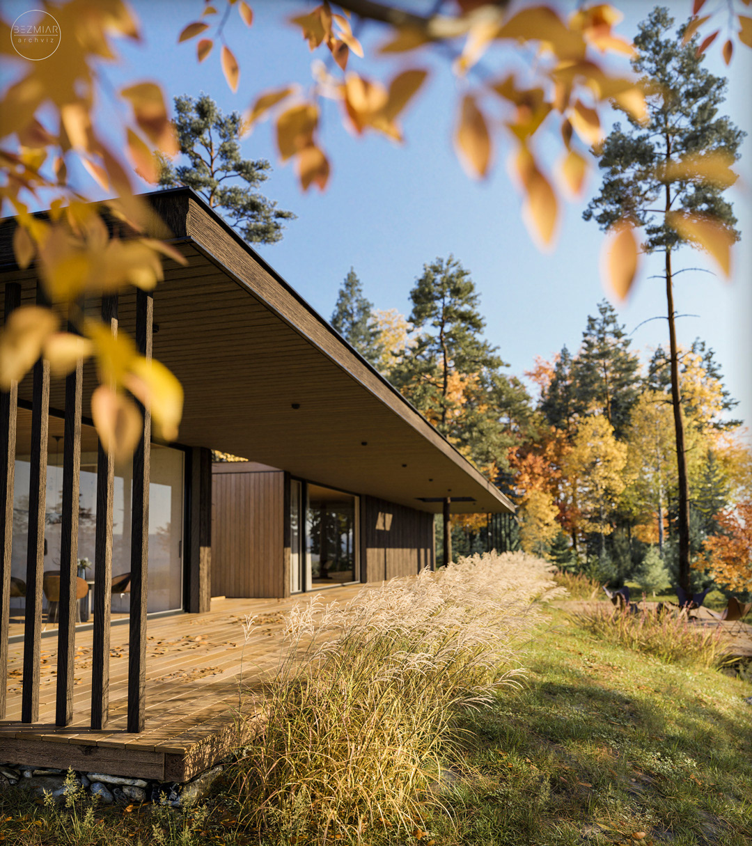 House by lake for Bezmiar Architects