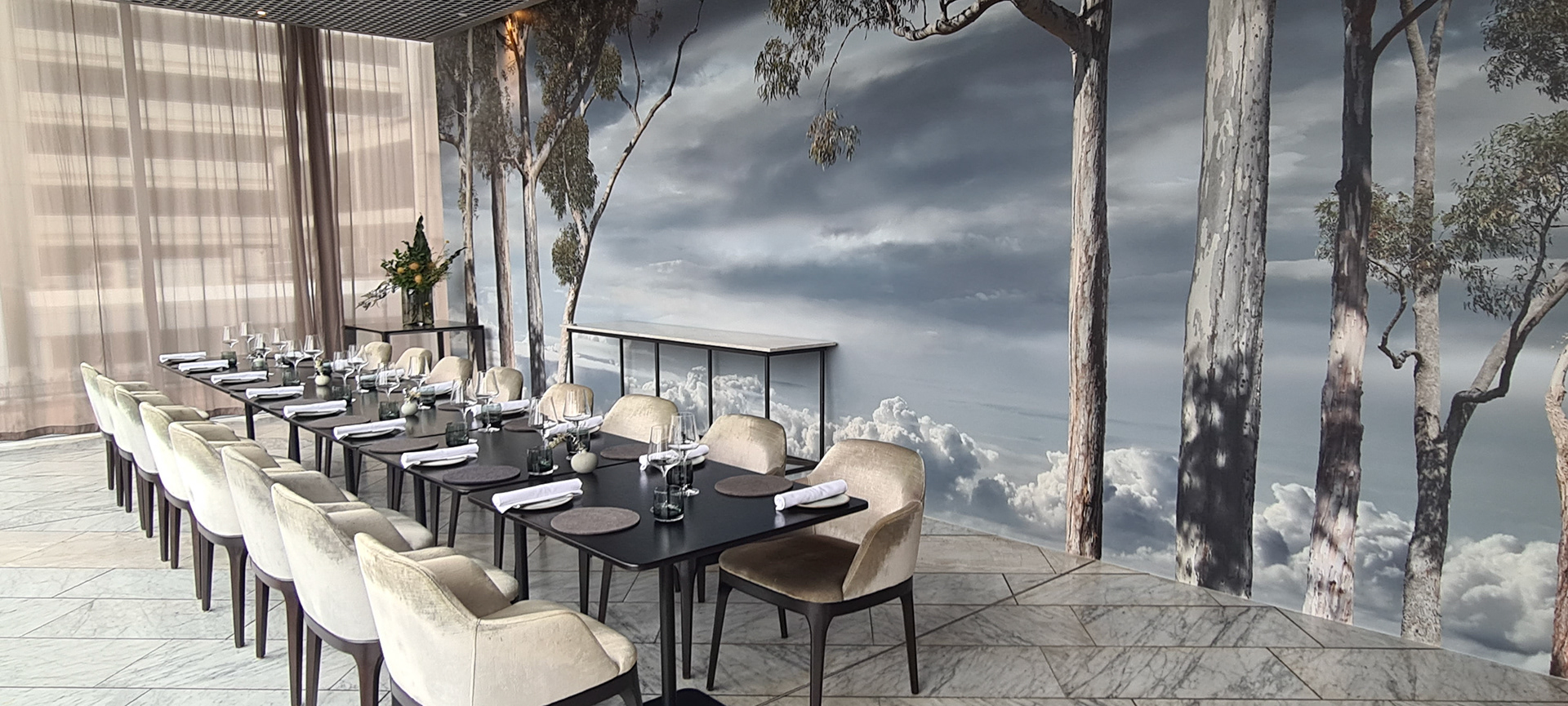 Installation View - Wildflower Restaurant Como Treasury Hotel