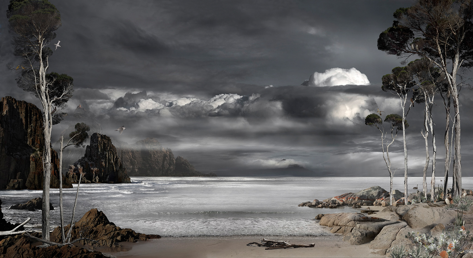 PROSPERO'S ISLAND - NORTH EAST 2016           220 x 140 cm      Customisable to various sizes for site specific installation