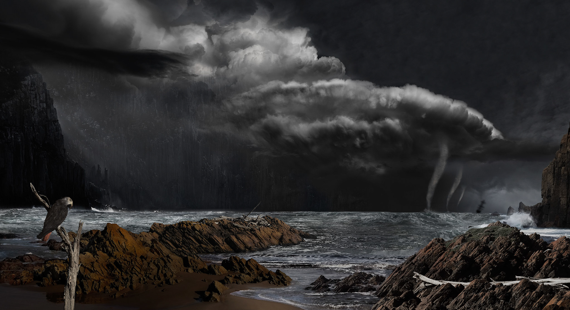 PROSPERO'S ISLAND - SOUTH WEST 2016           220 x 140 cm      Customisable to various sizes for site specific installation