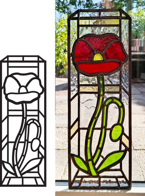 klaproos/ poppy (17,5cm x 49,7cm) / € 395,00