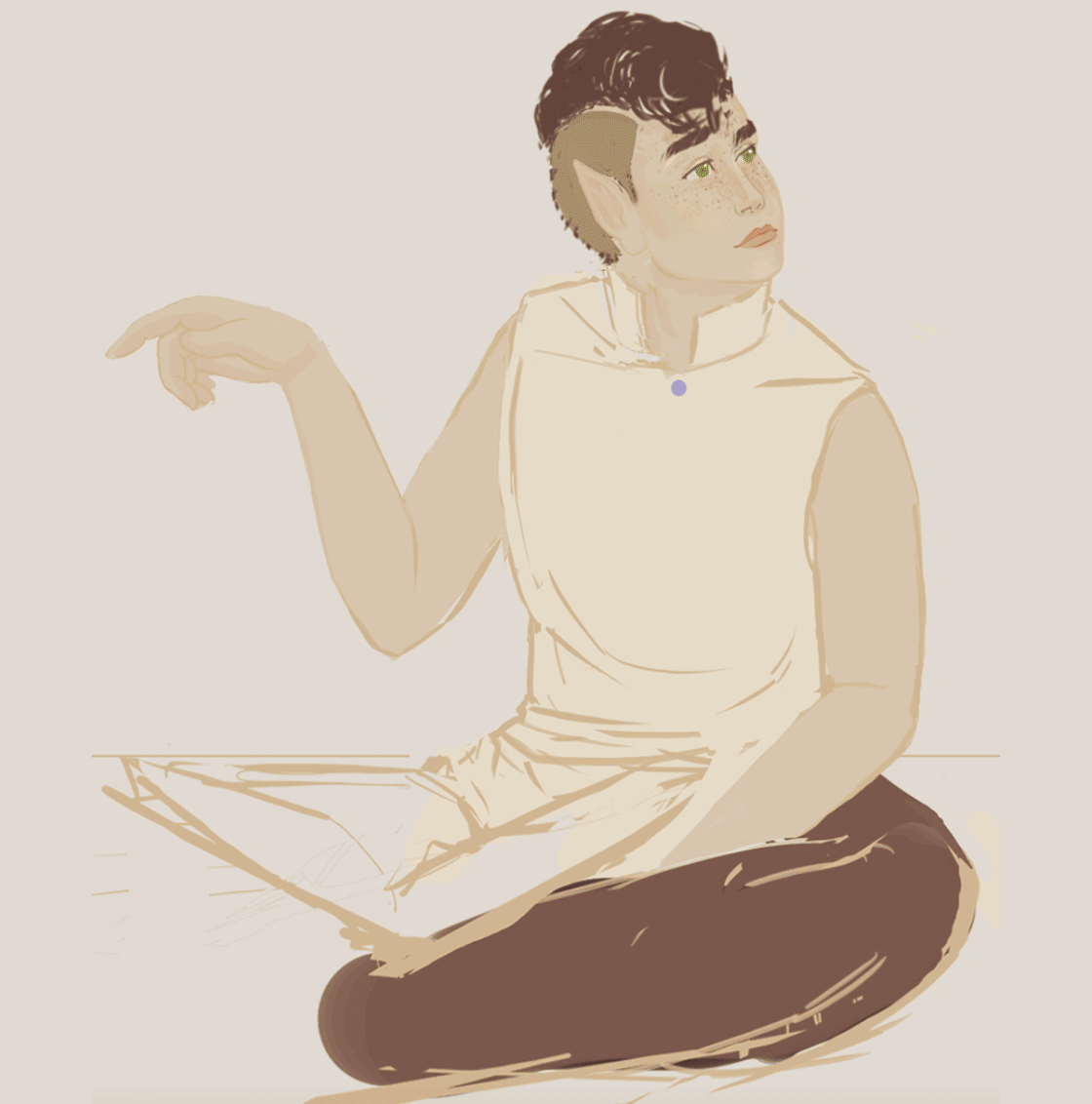 Pensive Young Wizard Gyrien Process