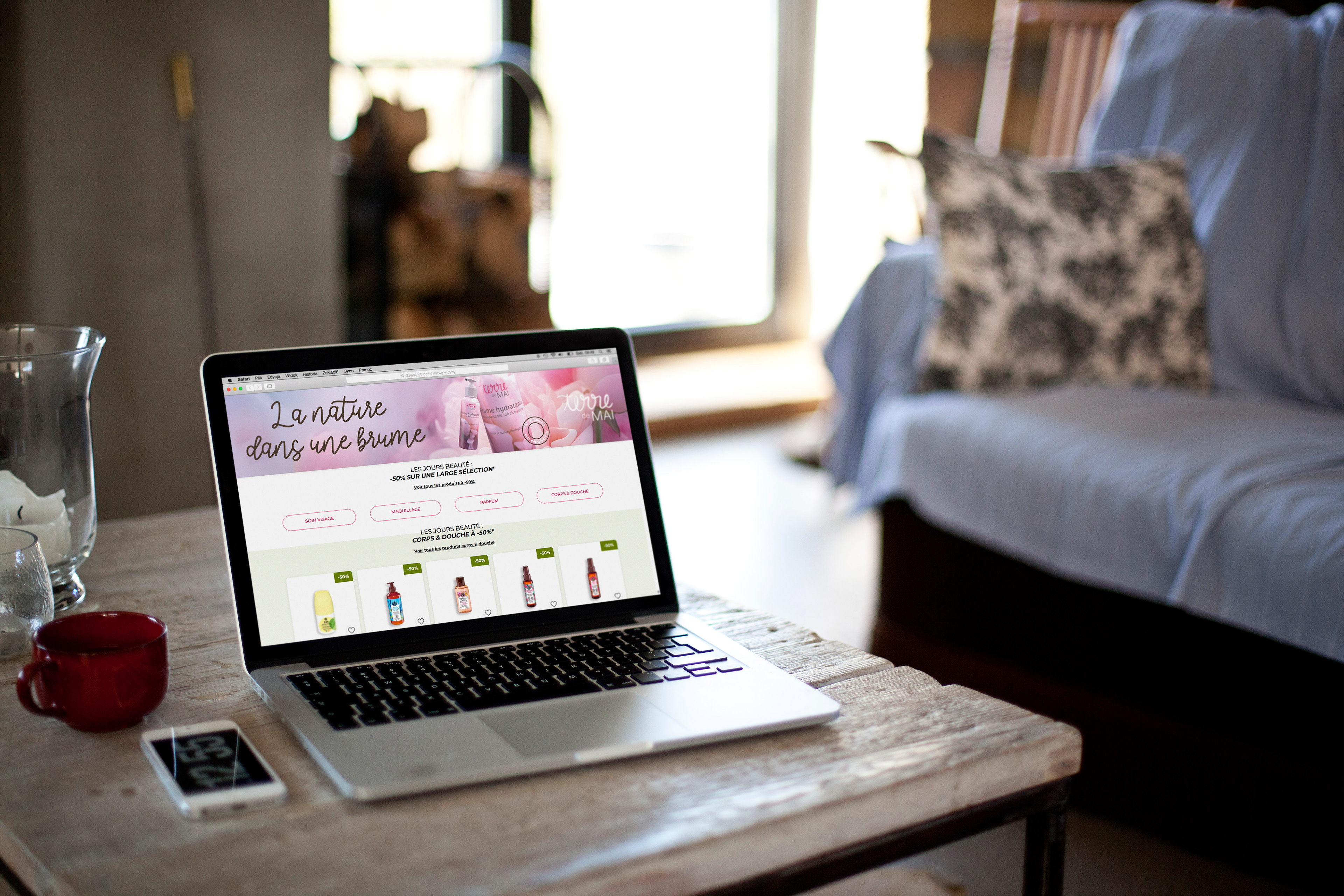Bannière web, thème beauté / soin