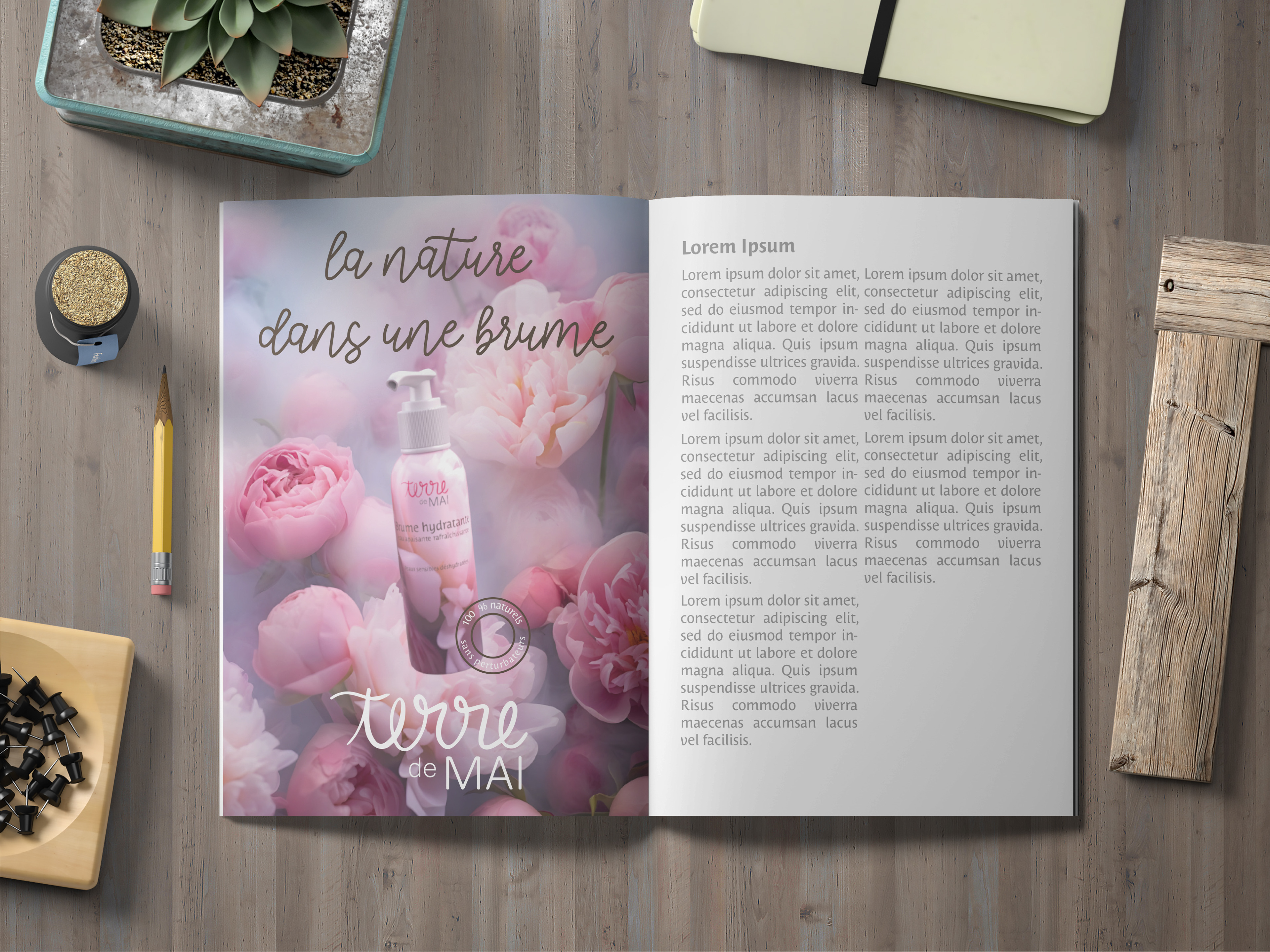 Annonce presse, thème beauté, format A4