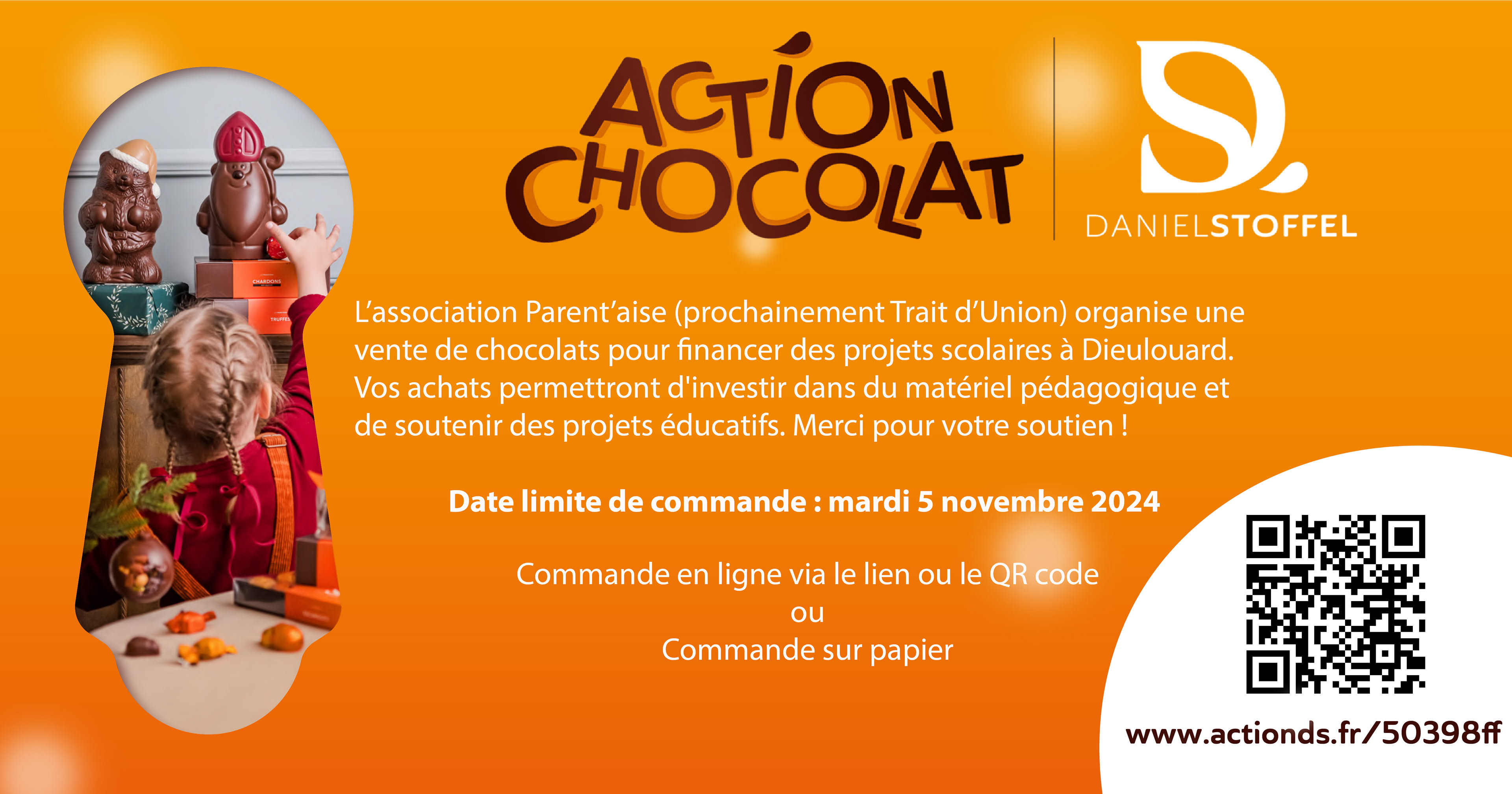 Affiche action avec QR code