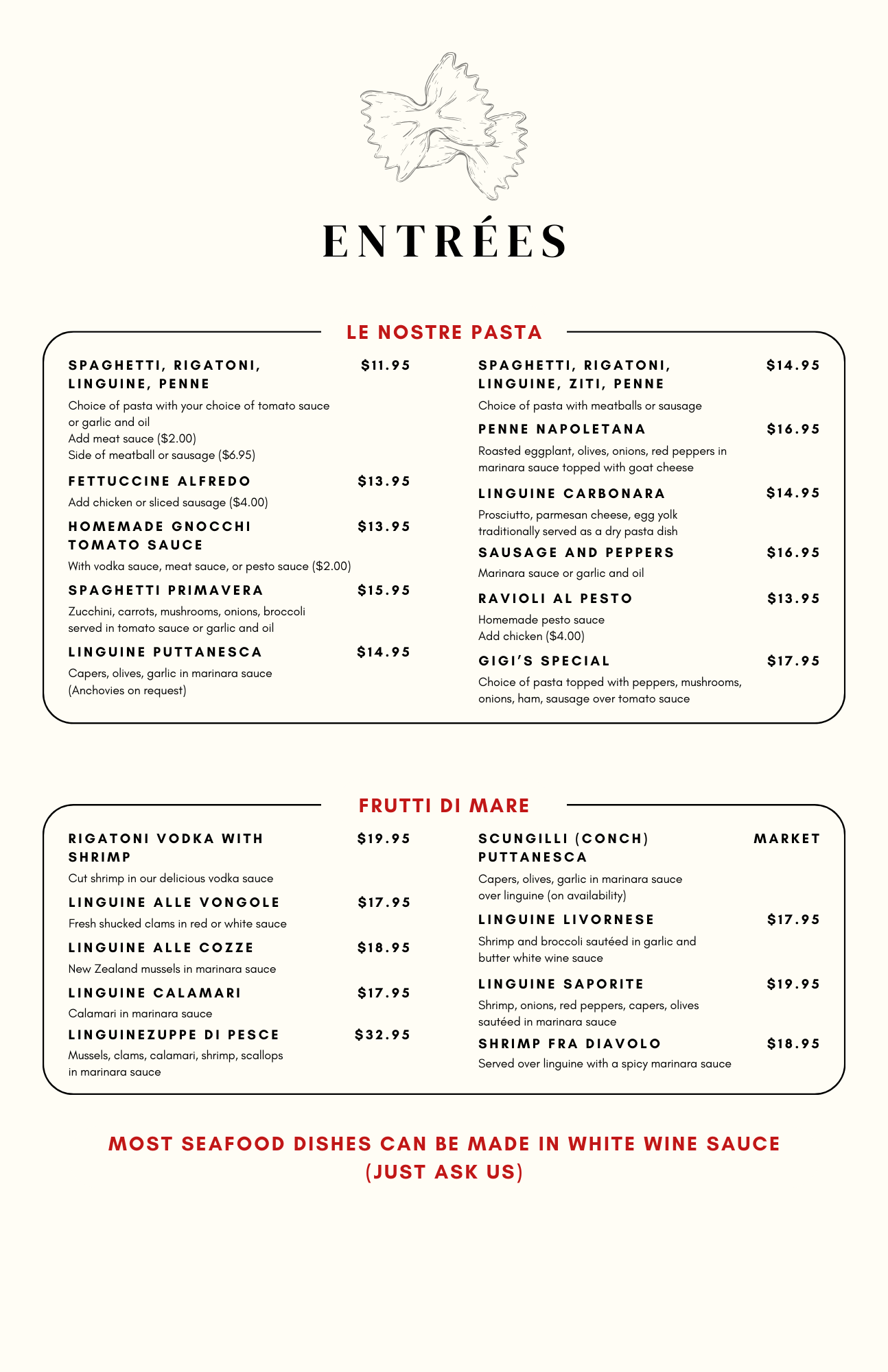 Menu (Pasta)