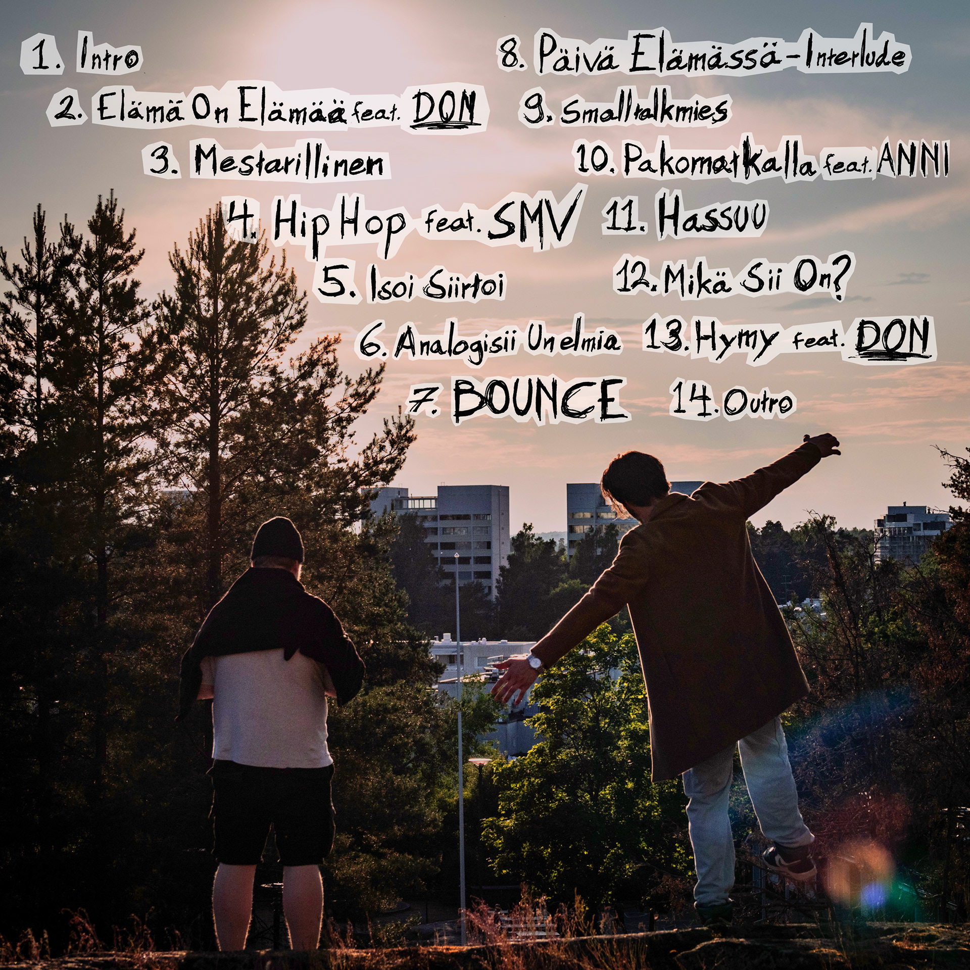 Back cover of the album "Elämää" 2023.