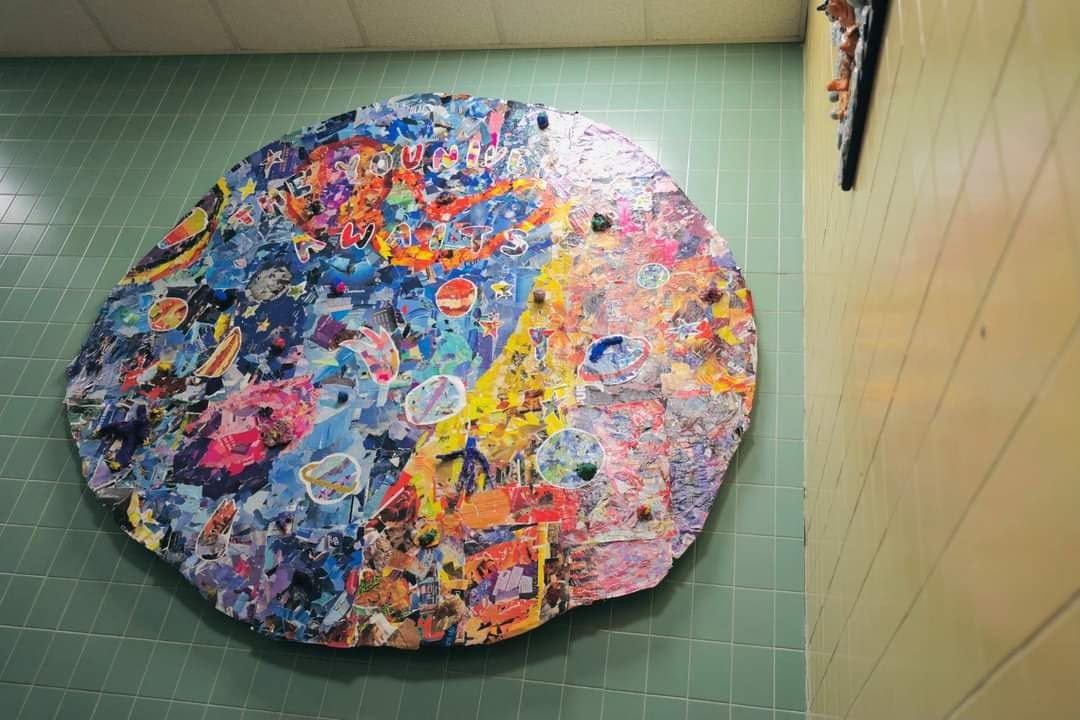 "The You-niverse Awaits," 9 ft in diameter, stairwell