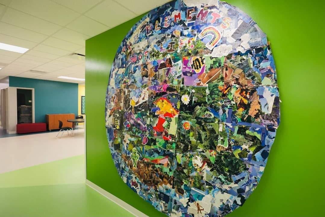 "The Elements of Life," 9 ft in diameter, hallway