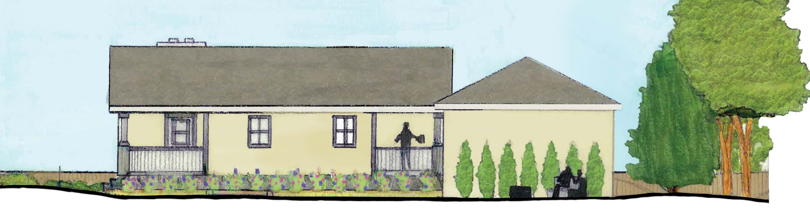 This is a north facing section view.