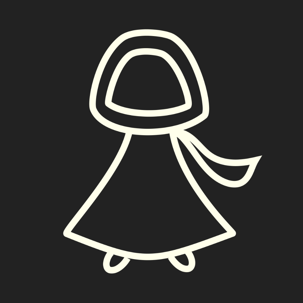 the character with the hood and the waving scarf.