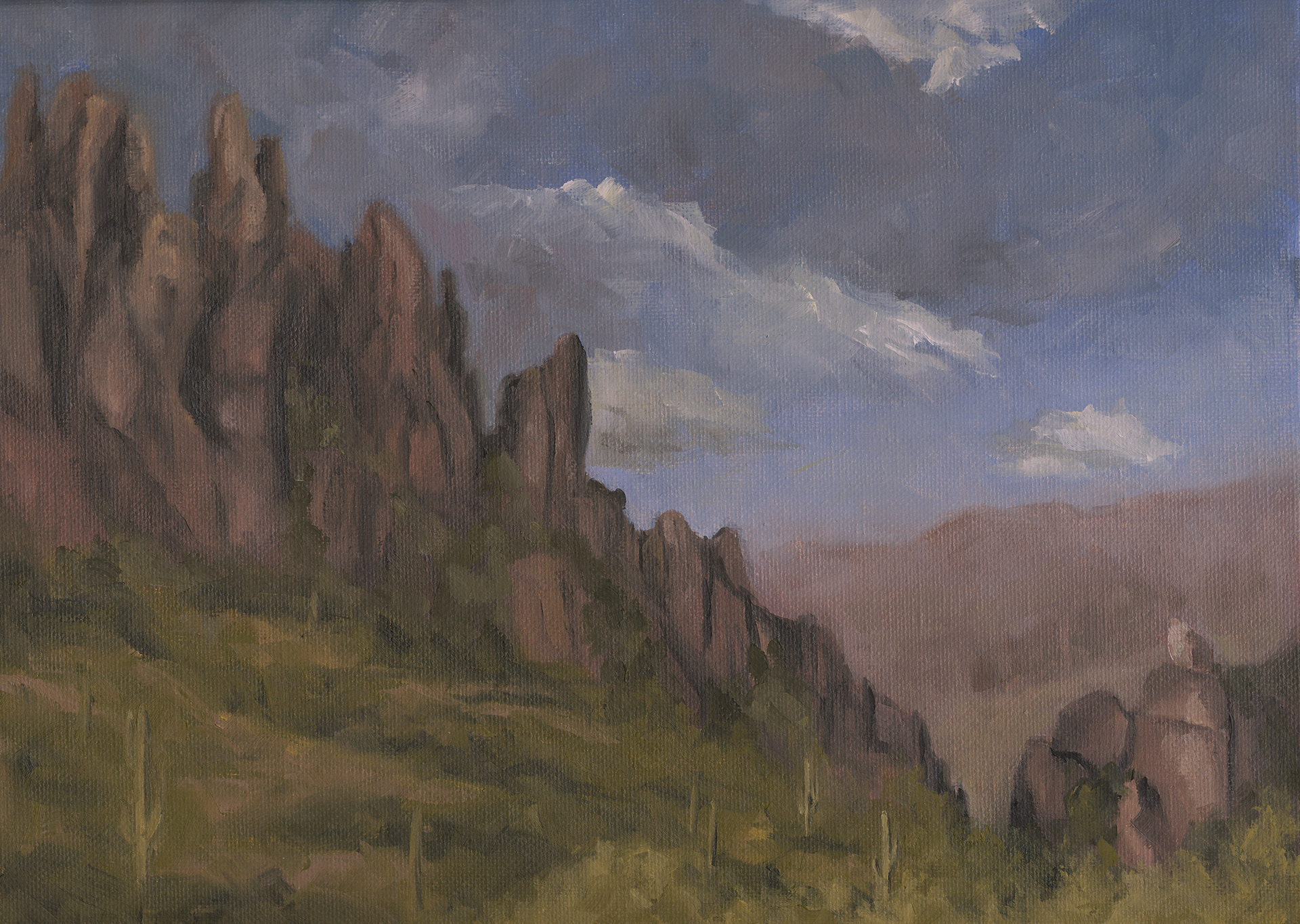 Peralta TH, Oil, 9x12 inches, $350