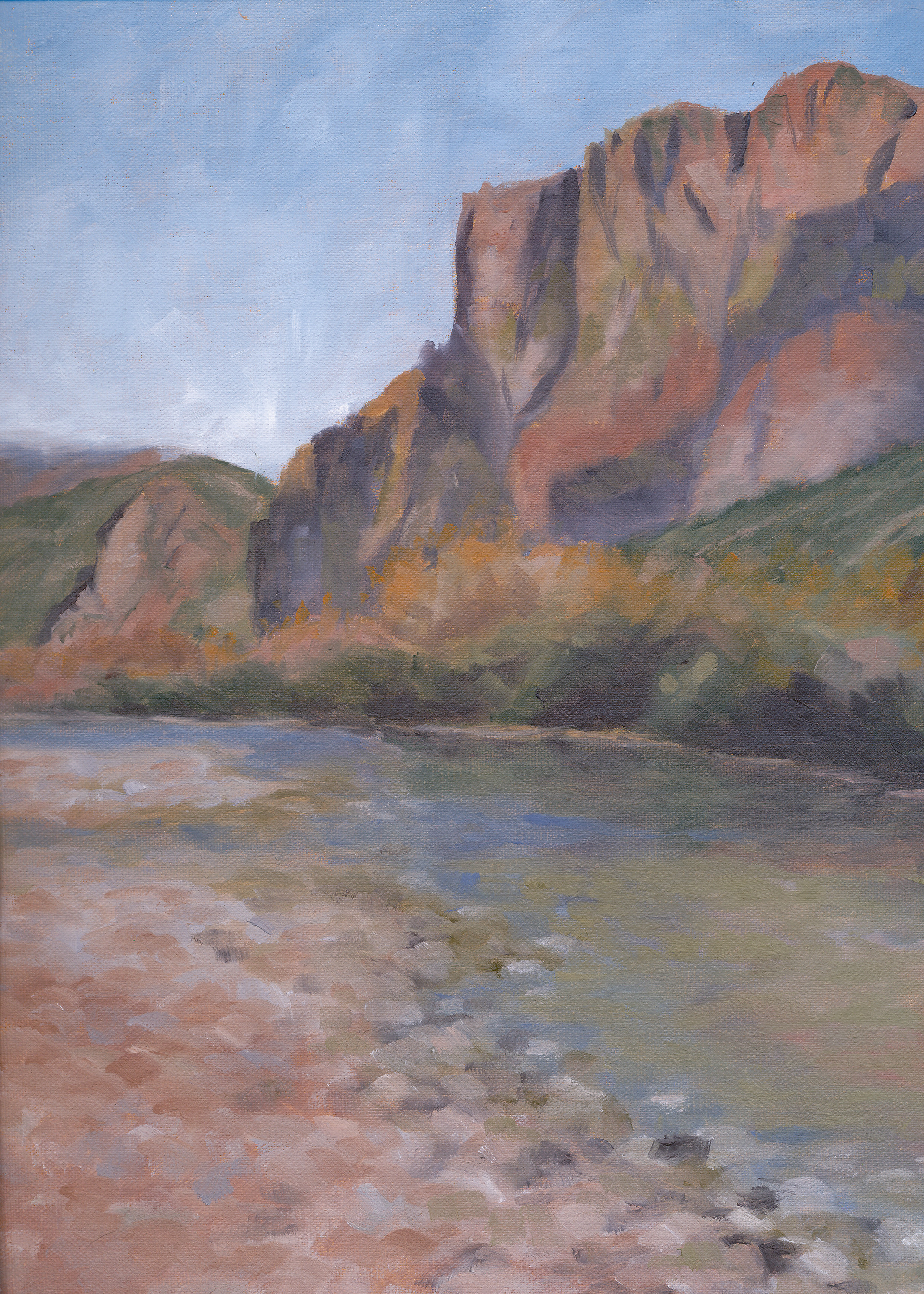 Water Users, Oil, 12x9 inches, $350