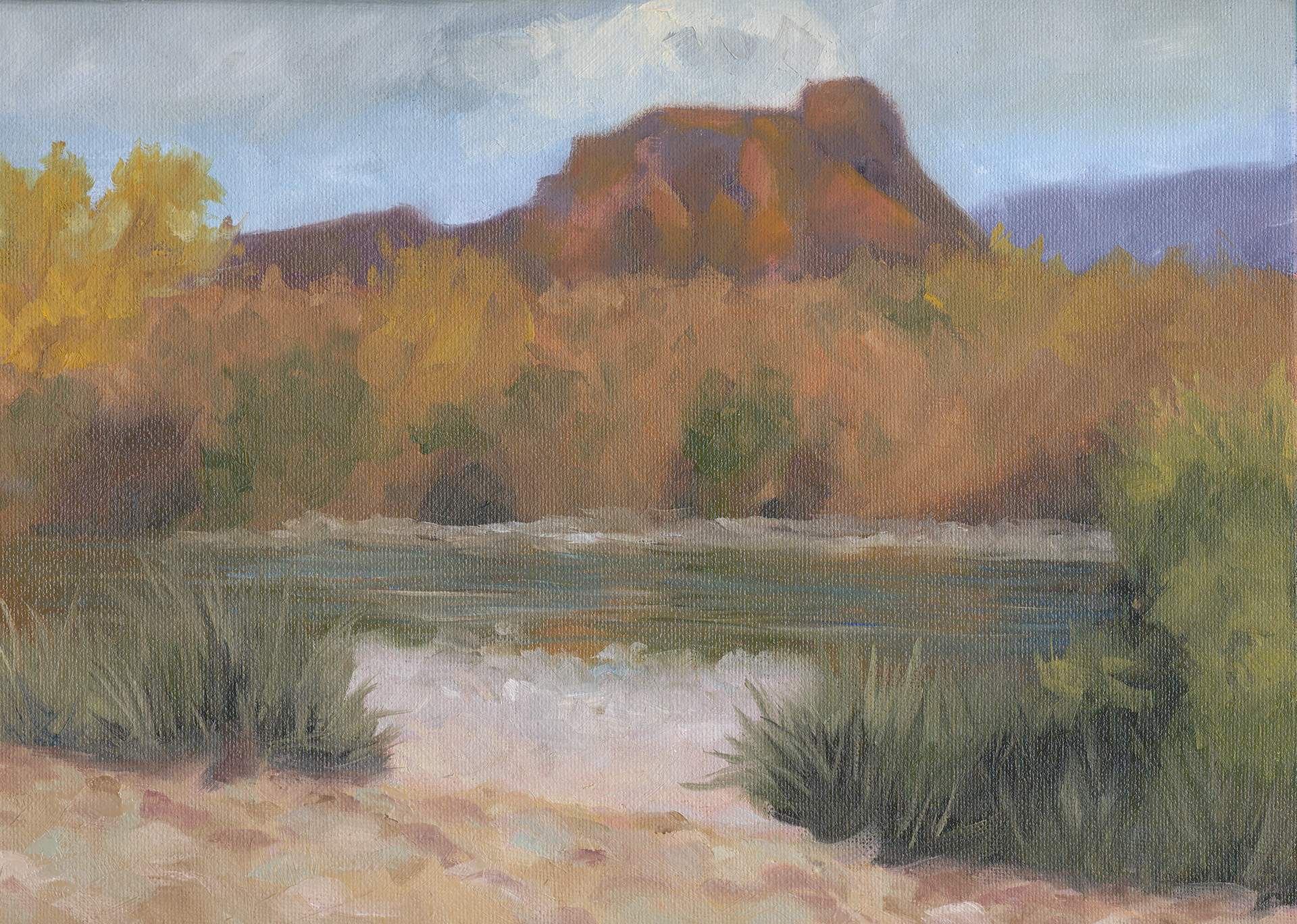 Red Mountain, Oil, 9x12 inches, $350